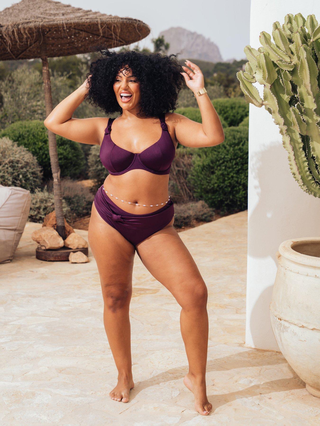 Curvy Kate Curvy Kate Beach Bliss High Leg Bikini Brief - Mulberry Purple