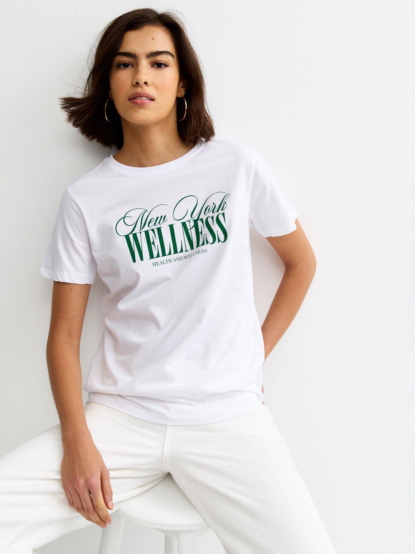 New Look York Wellness Print Relaxed T-Shirt - White