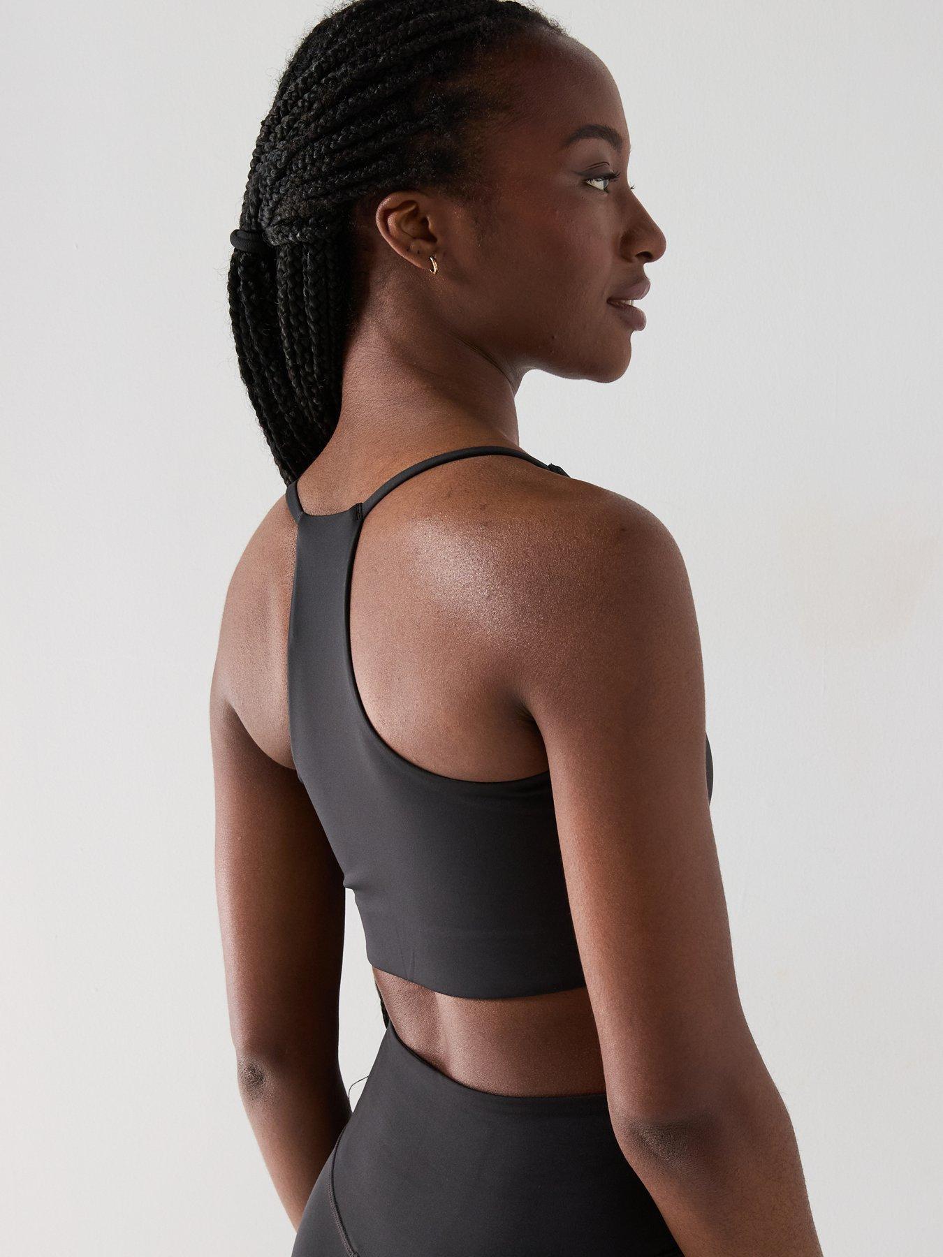 Image 2 of 6 of Girlfriend Collective Womens Training Float Cleo Halter Bra - Black