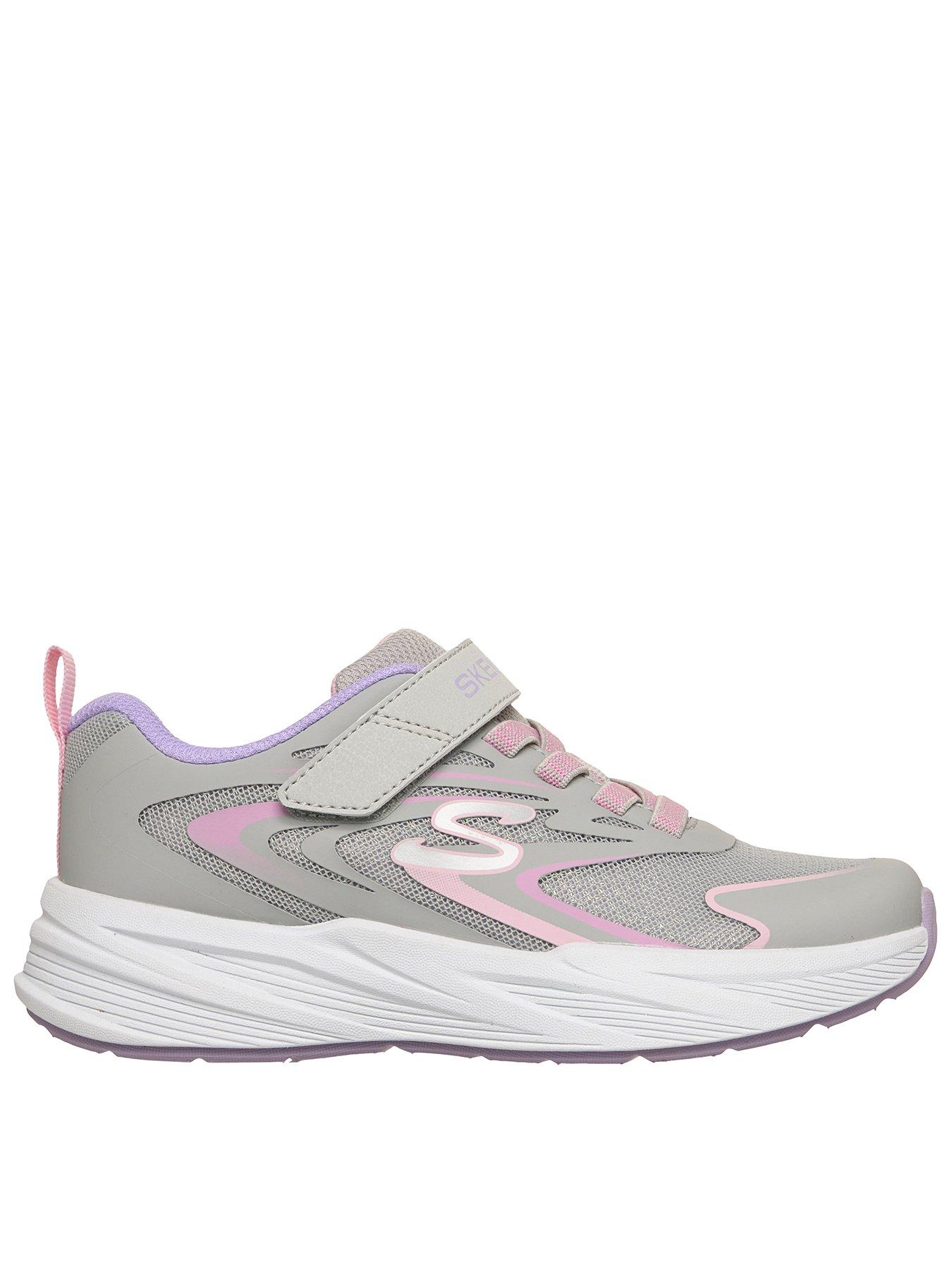 Skechers Kids' Microspec Tread Hook-and-Loop Trainers - Grey