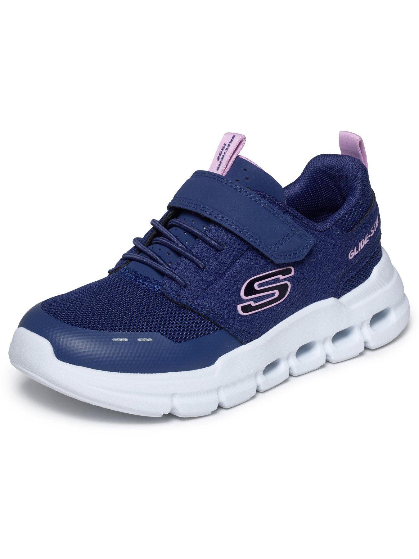 Image 6 of 6 of Skechers Kids Glide-Step Flow Lifestyle Trainers - Navy