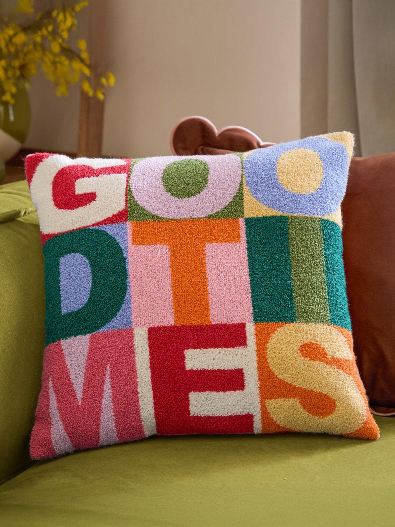 Furn Good Times Tuft 43X43 Polyester Cushion Multi