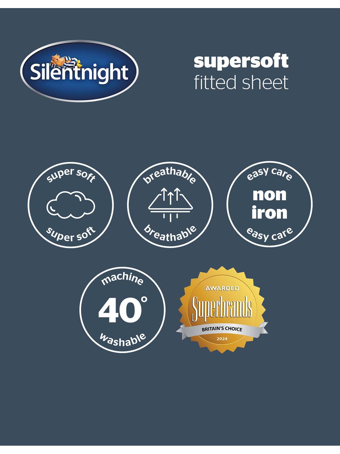 Image 6 of 6 of Silentnight Silentnight Supersoft 2 Pack Fitted Sheet Bundle