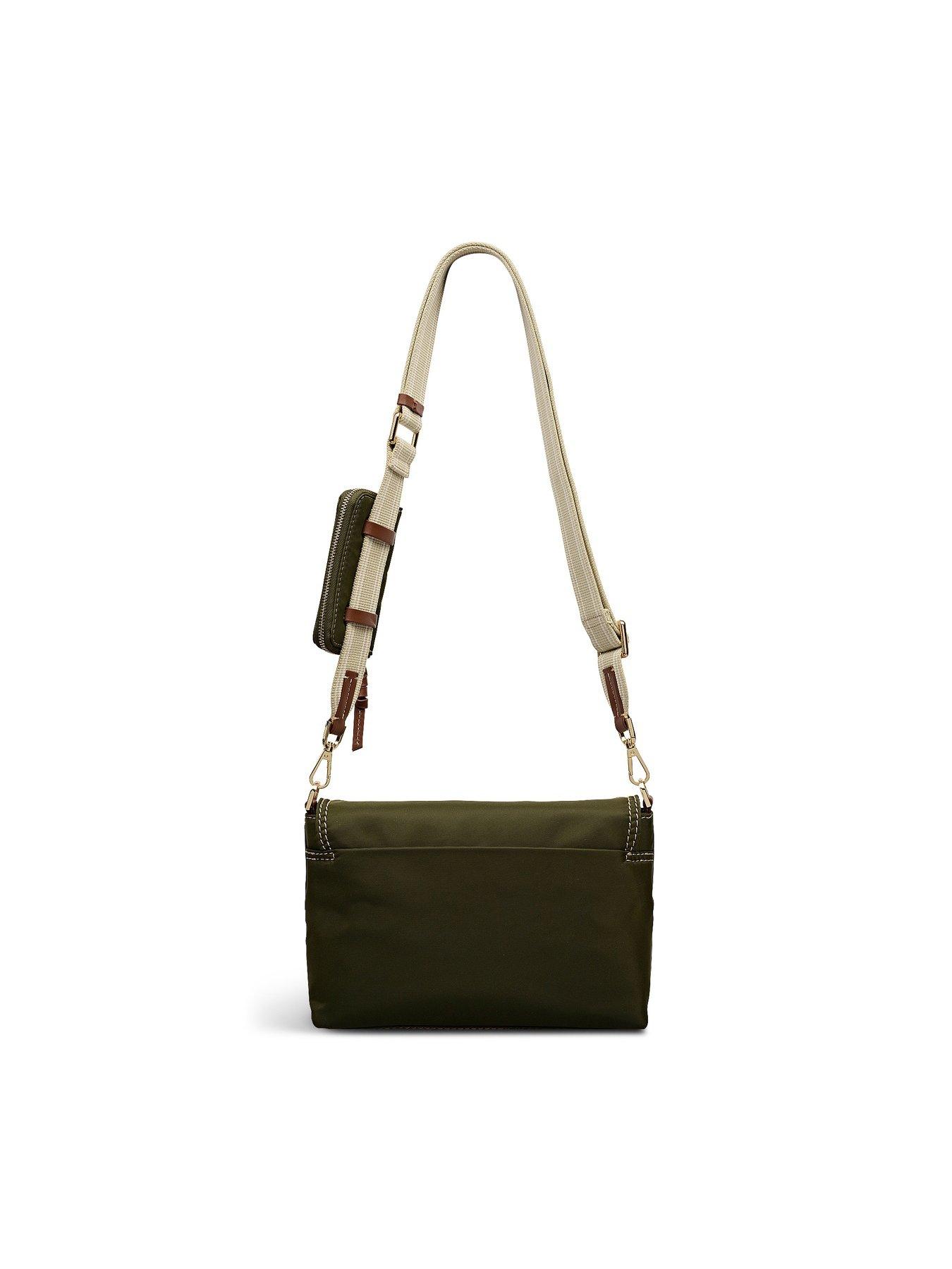 Image 2 of 4 of Radley Halley Row Medium Flapover Cross Body Olive Green