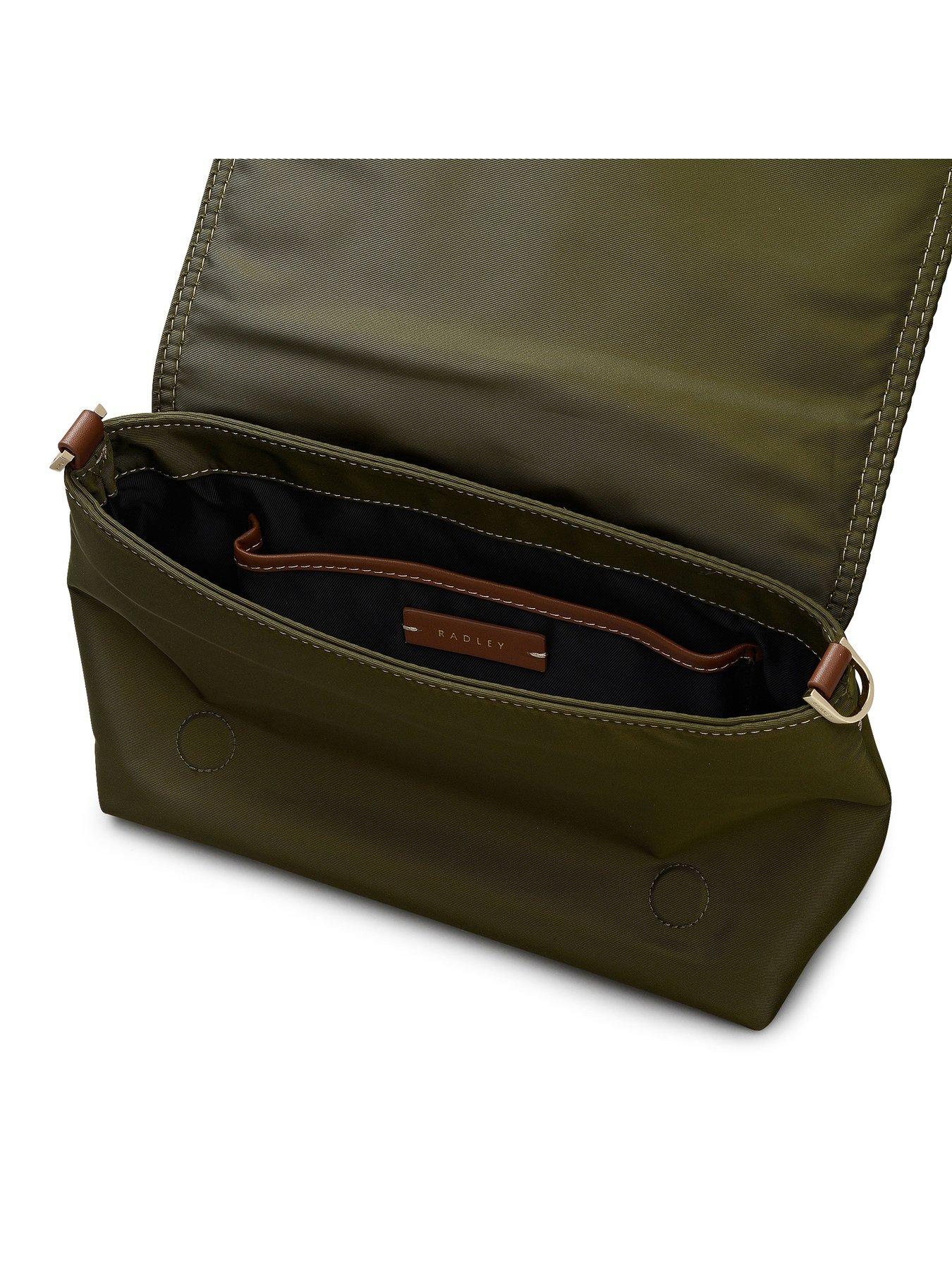 Image 3 of 4 of Radley Halley Row Medium Flapover Cross Body Olive Green