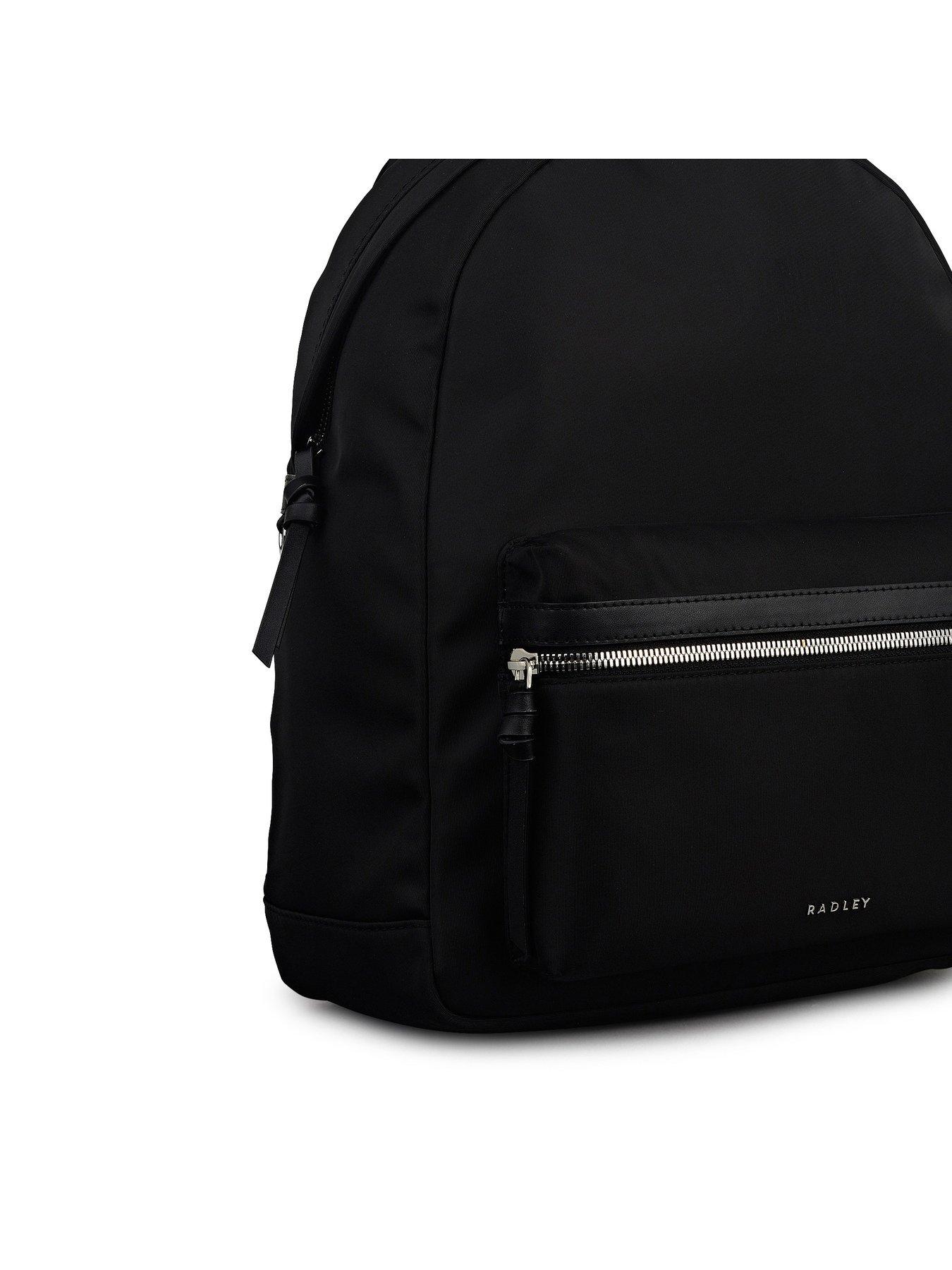  image of radley-halley-row-medium-ziptop-backpack-black