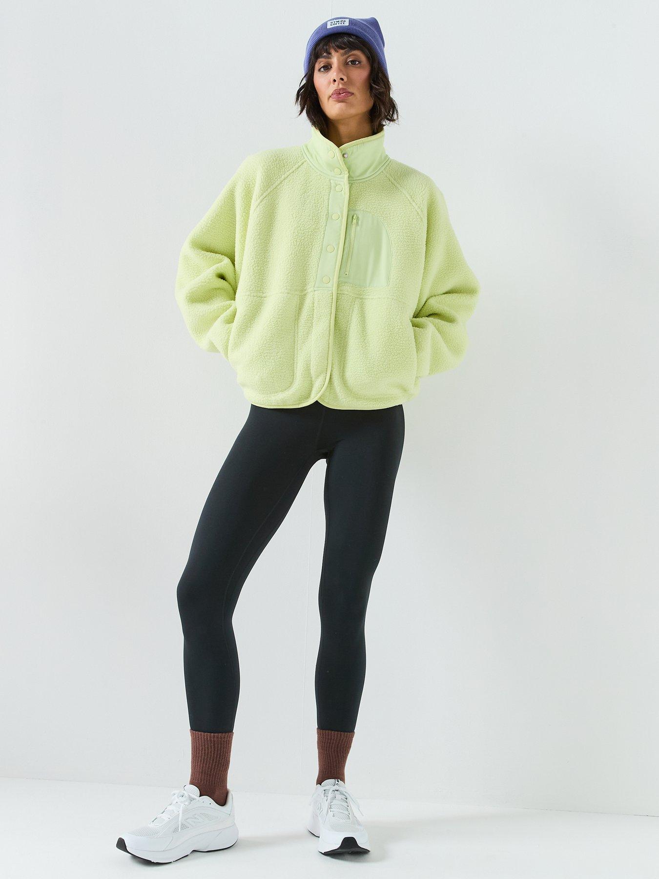 Image 3 of 6 of Gym + Coffee Womens Training Horizon Layer Up Full Snap - Green