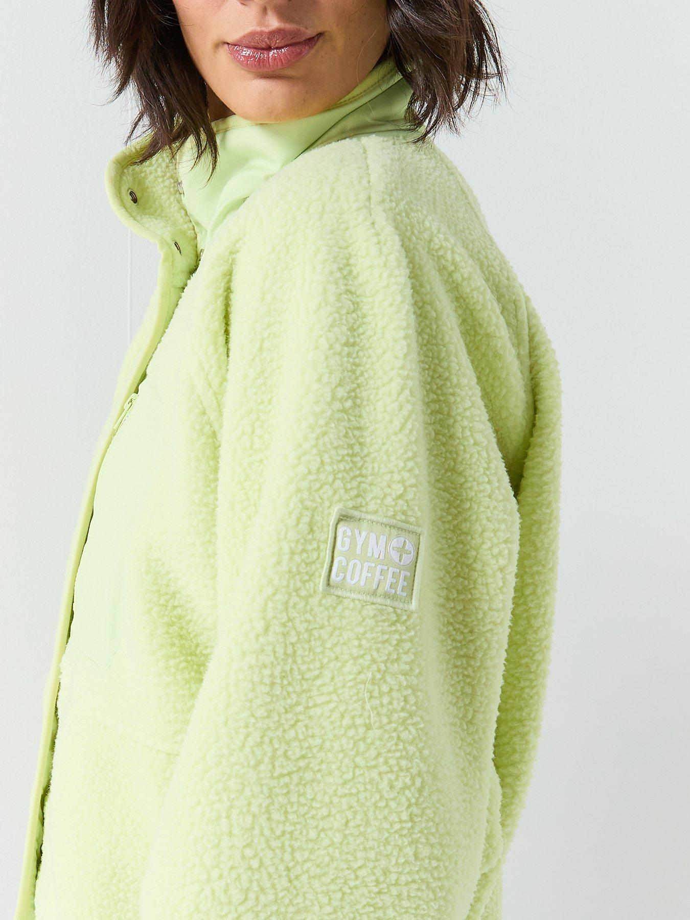 Image 4 of 6 of Gym + Coffee Womens Training Horizon Layer Up Full Snap - Green