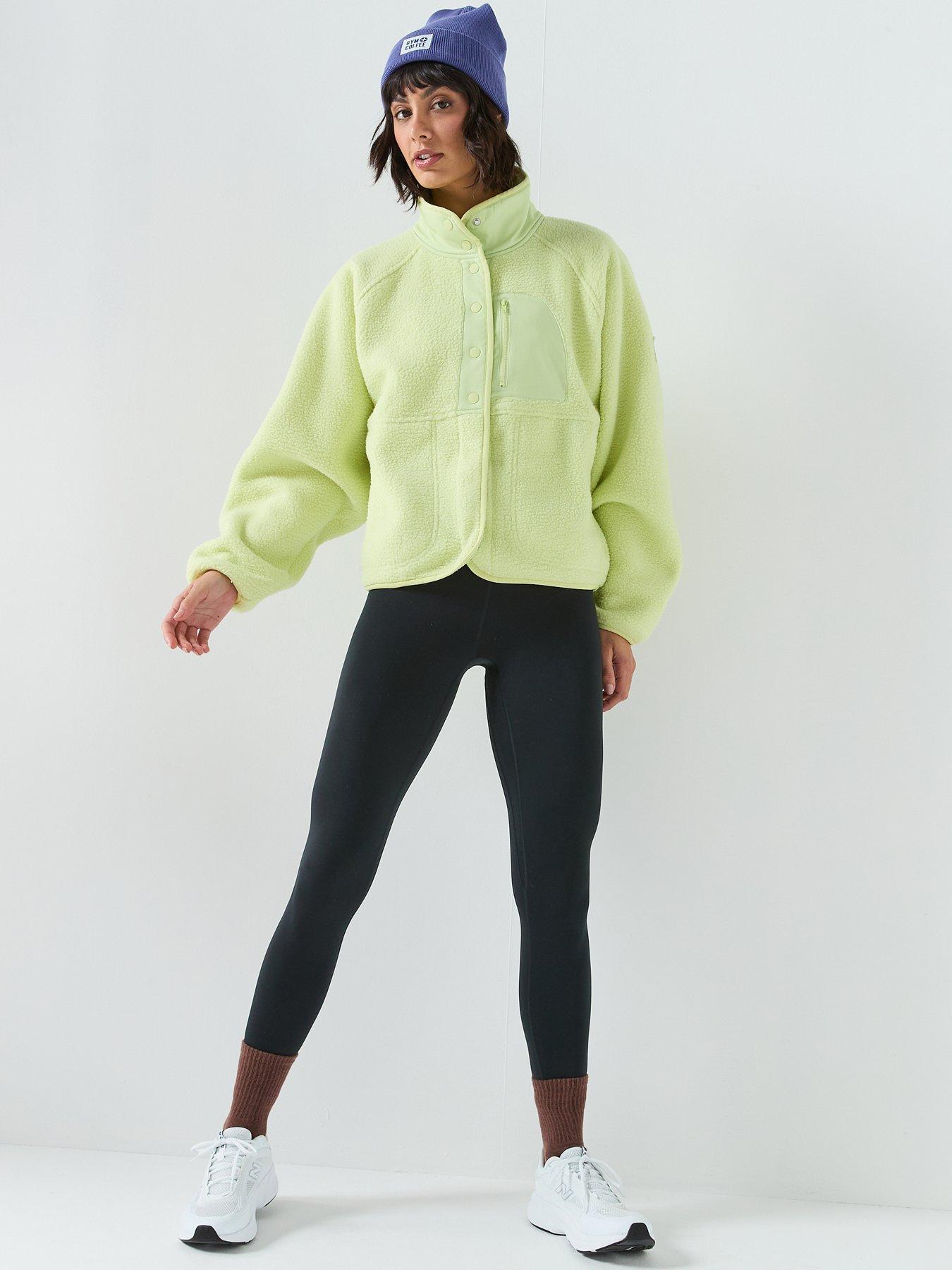 Image 6 of 6 of Gym + Coffee Womens Training Horizon Layer Up Full Snap - Green
