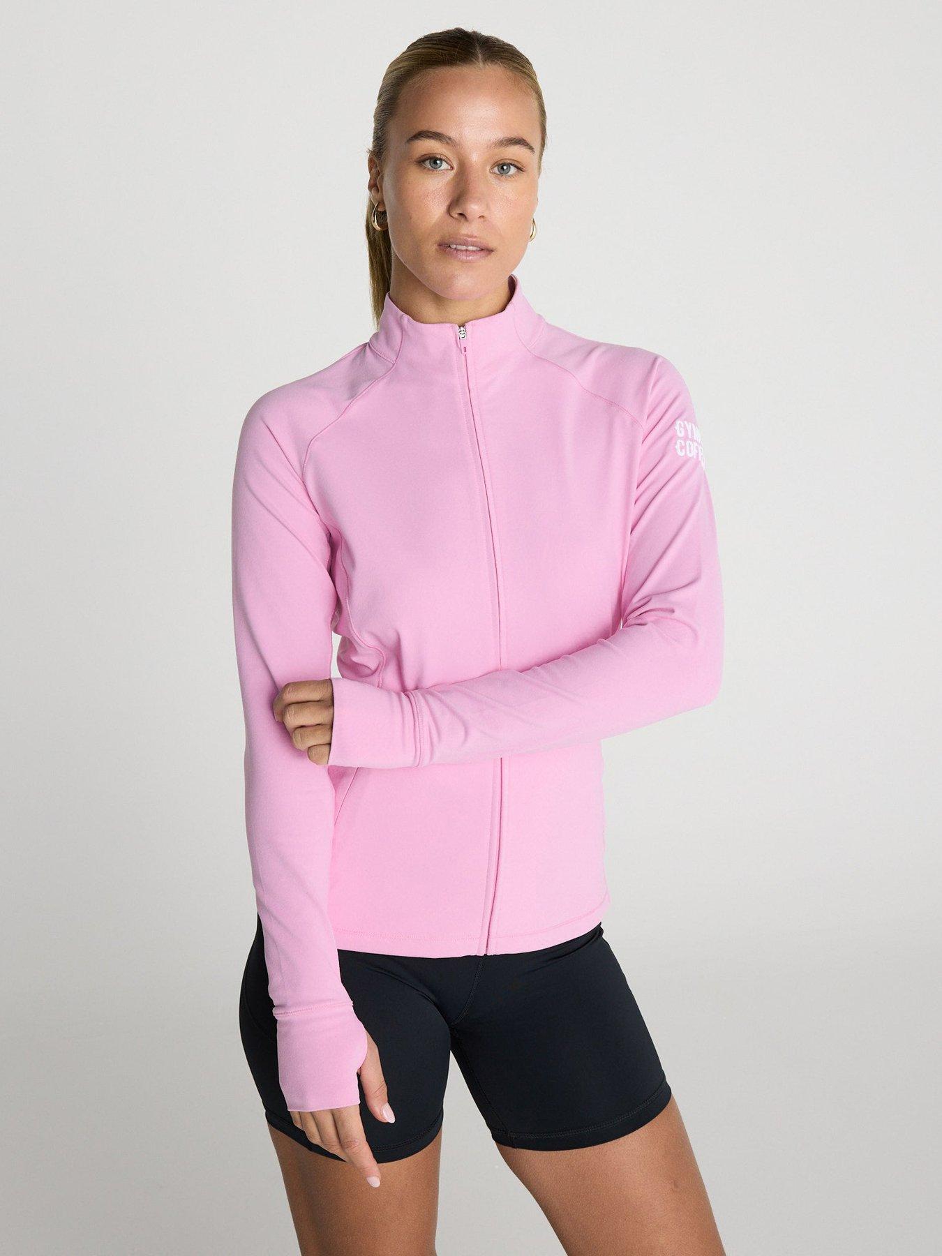 Image 2 of 5 of Gym + Coffee Womens Training Relentless Full Zip - Pink