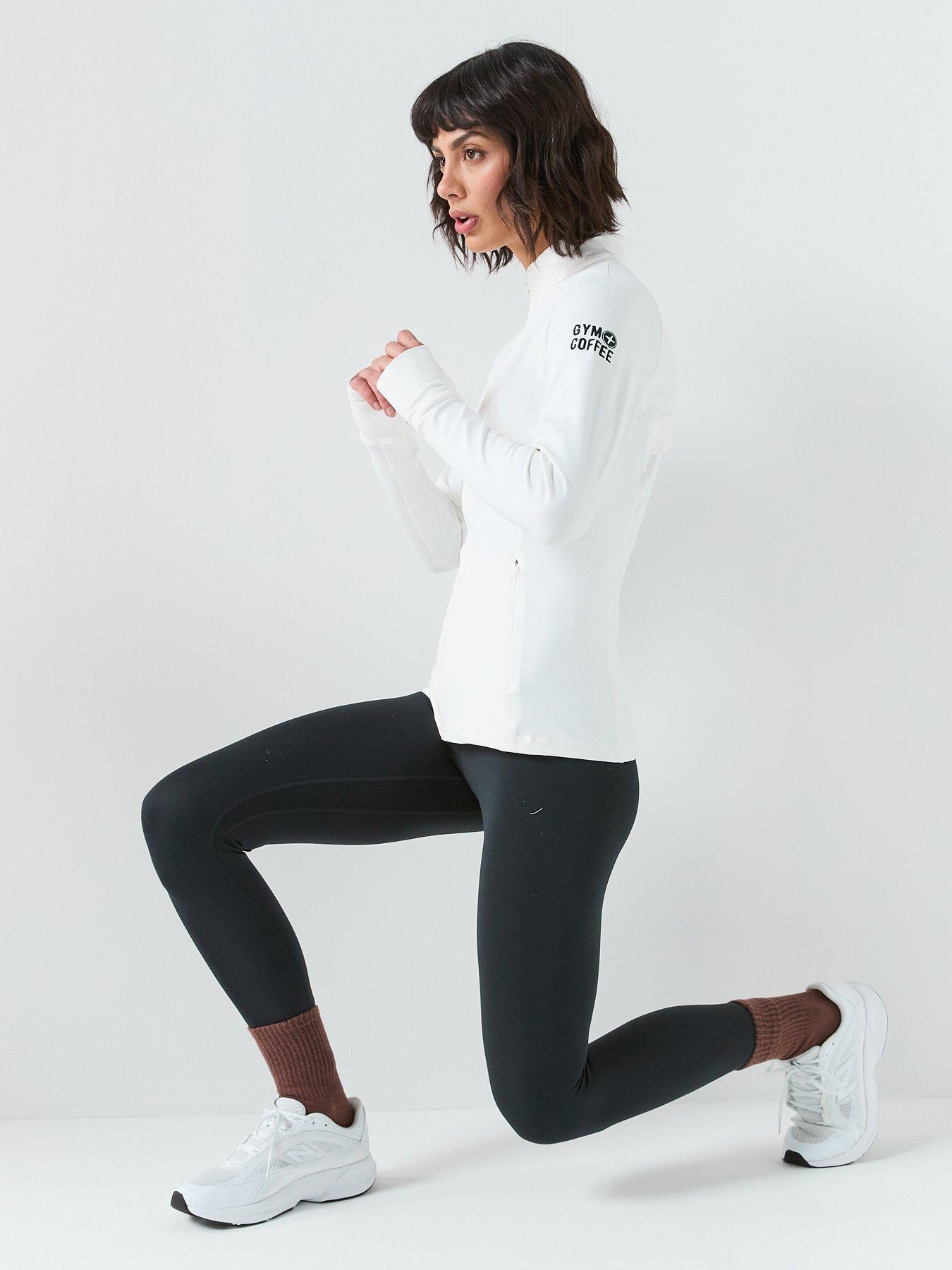  image of gym-coffee-womens-training-relentless-full-zip-white