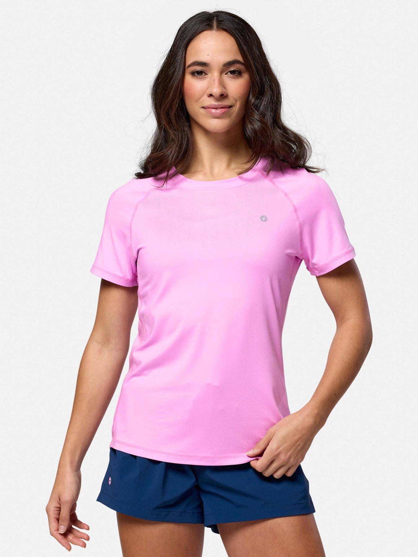 Gym + Coffee Womens Training Relentless Tee - Pink