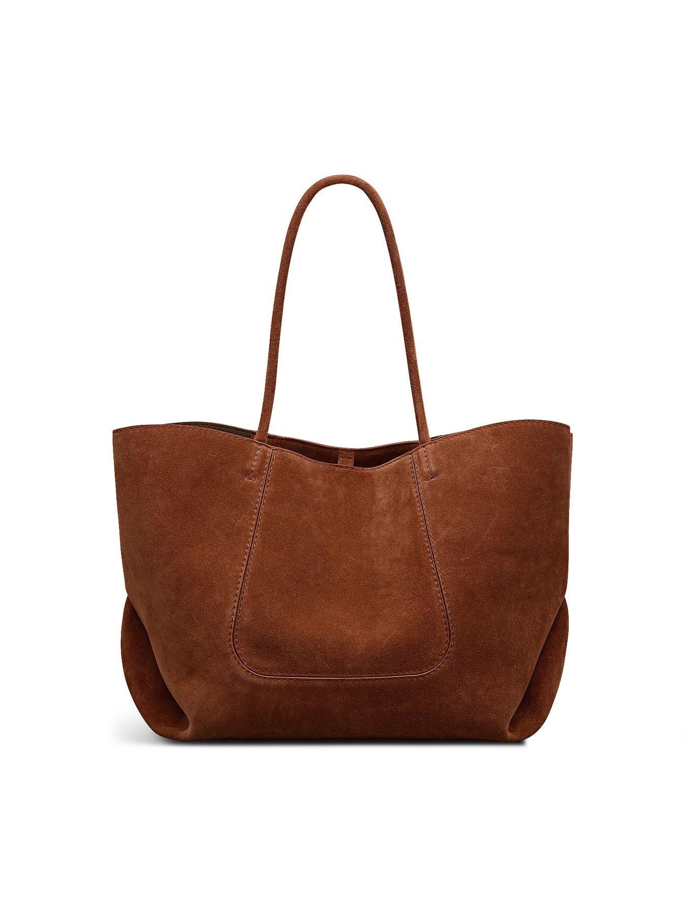 Image 3 of 6 of Radley The Compton - Suede Medium Ziptop Shoulder Russet