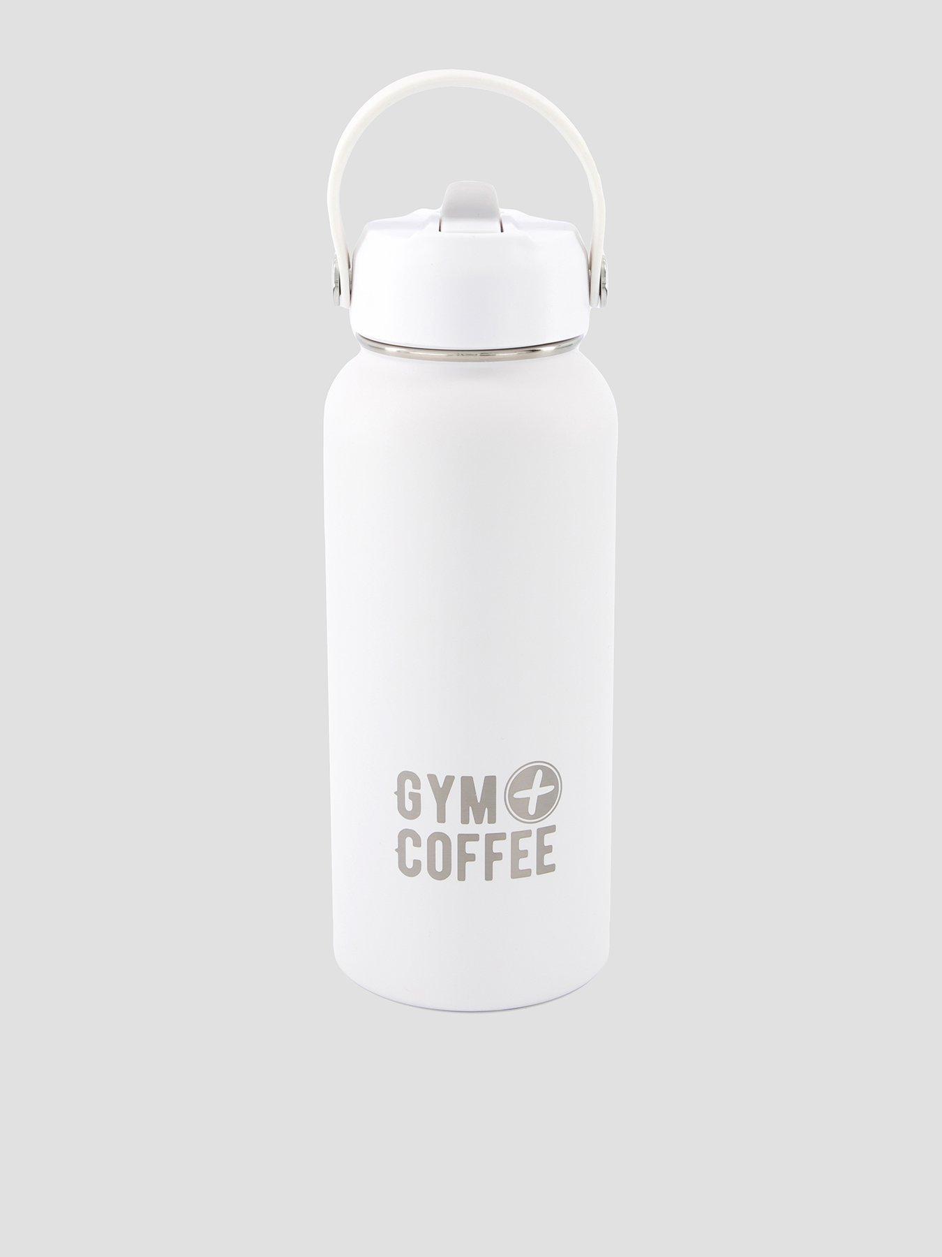 Gym + Coffee Womens Training 1L Hydrate Bottle - White