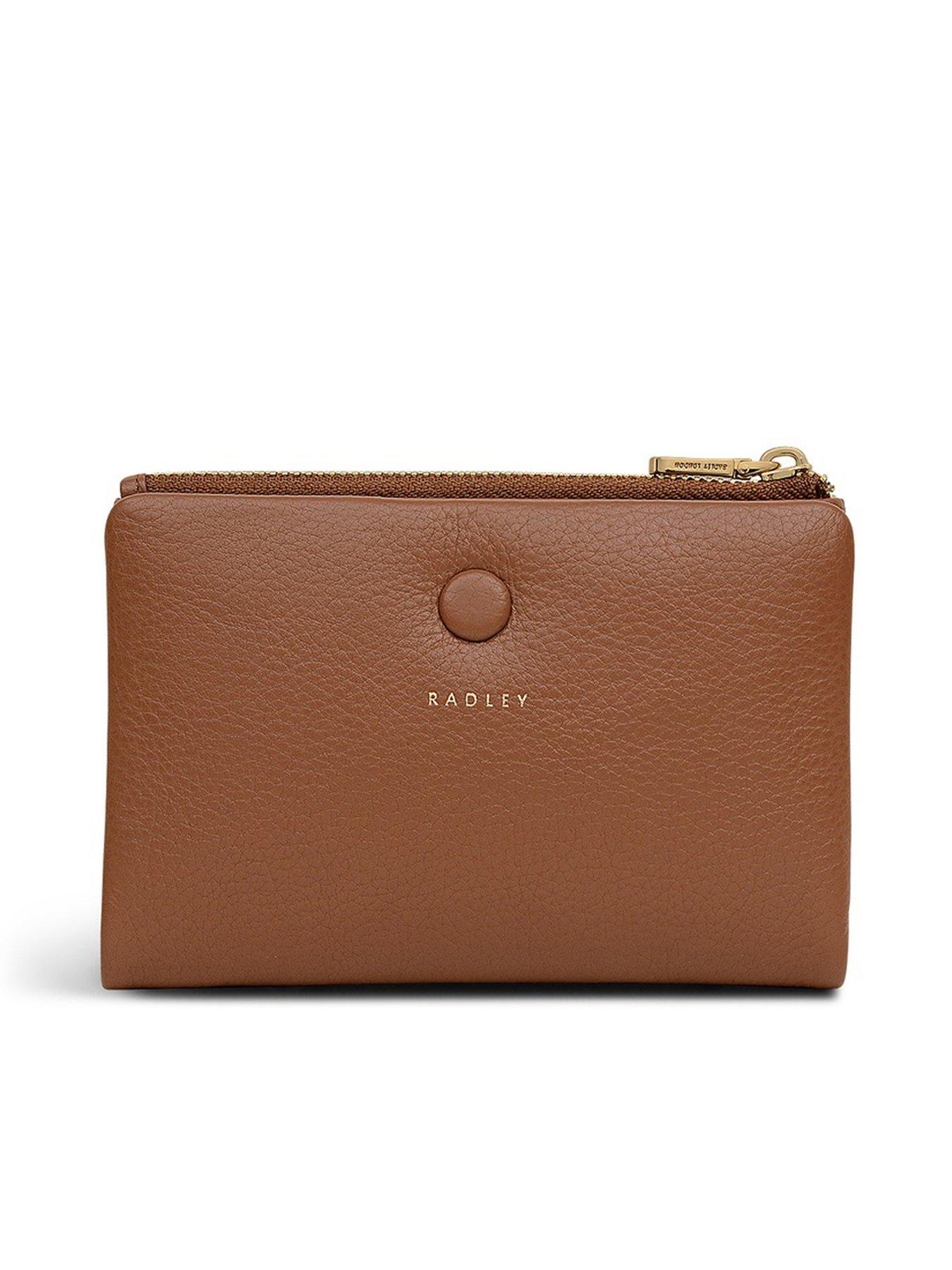 front image of radley-mallow-street-medium-bifold-purse-saddle-brown
