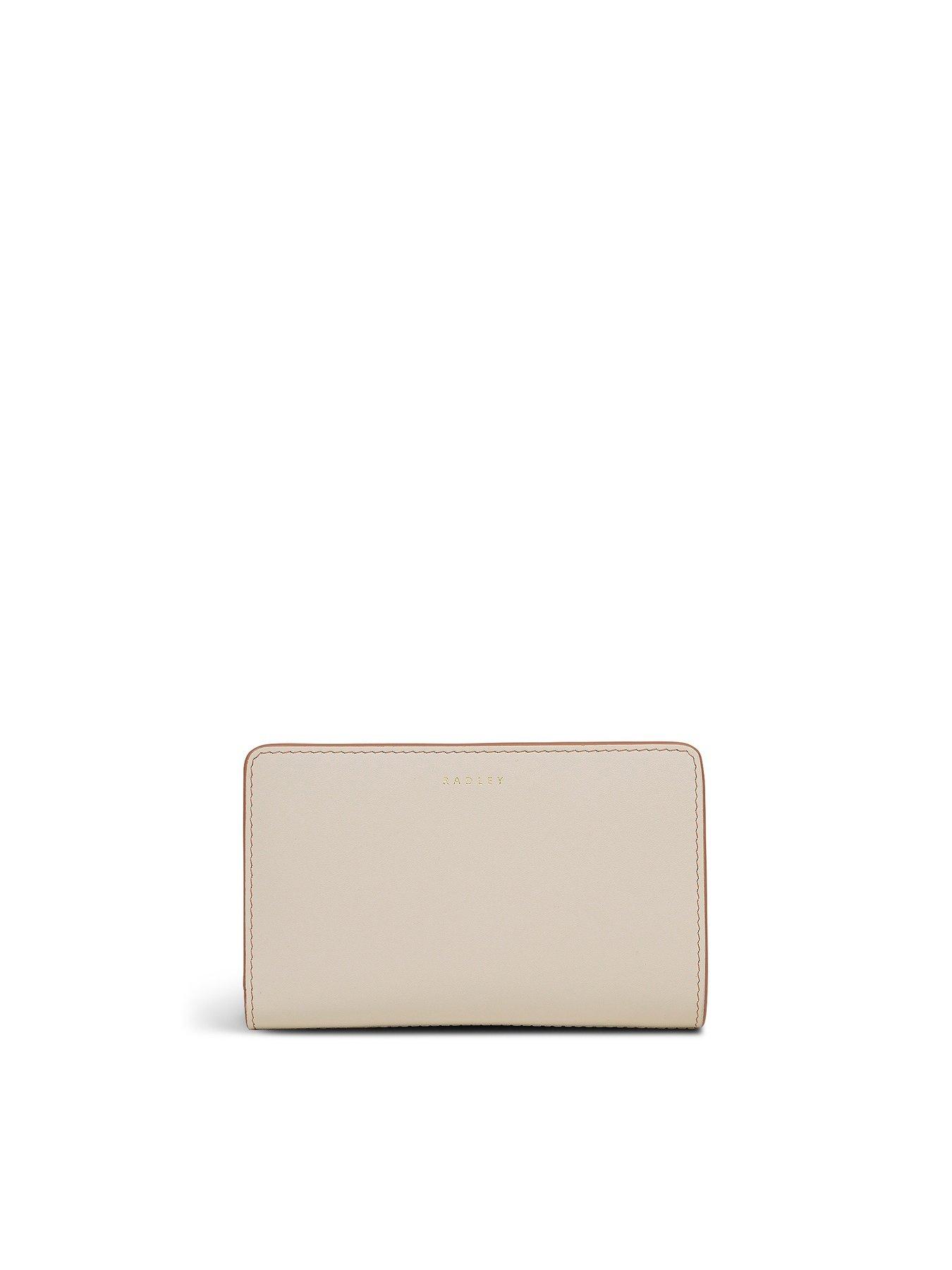 back image of radley-spring-blooms-medium-bifold-purse-salt-beige
