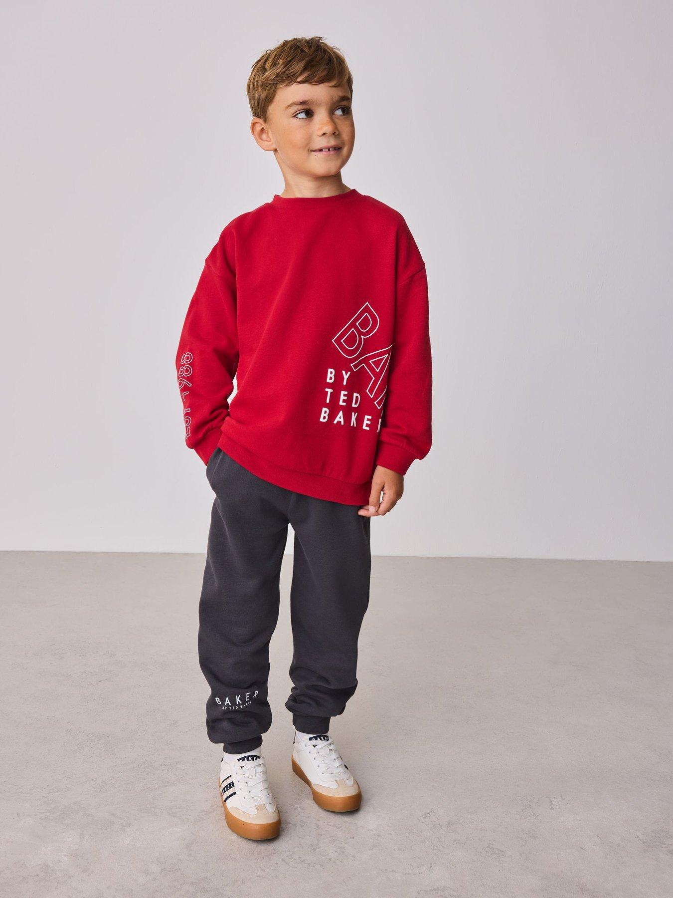 Ted Baker Younger Boys Graphic Logo Set - Red