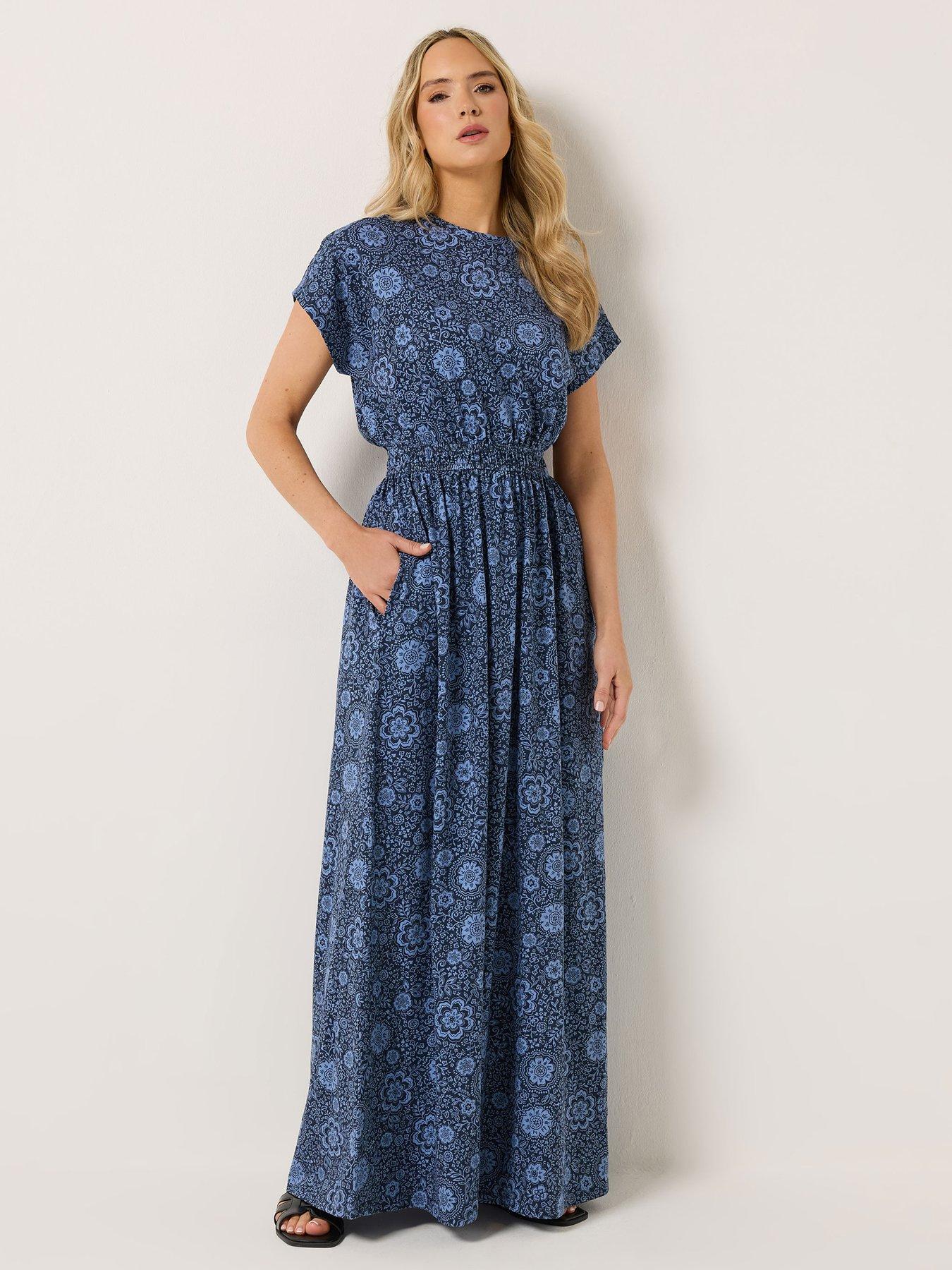 Long Tall Sally Tall Floral Shirred Waist Dress