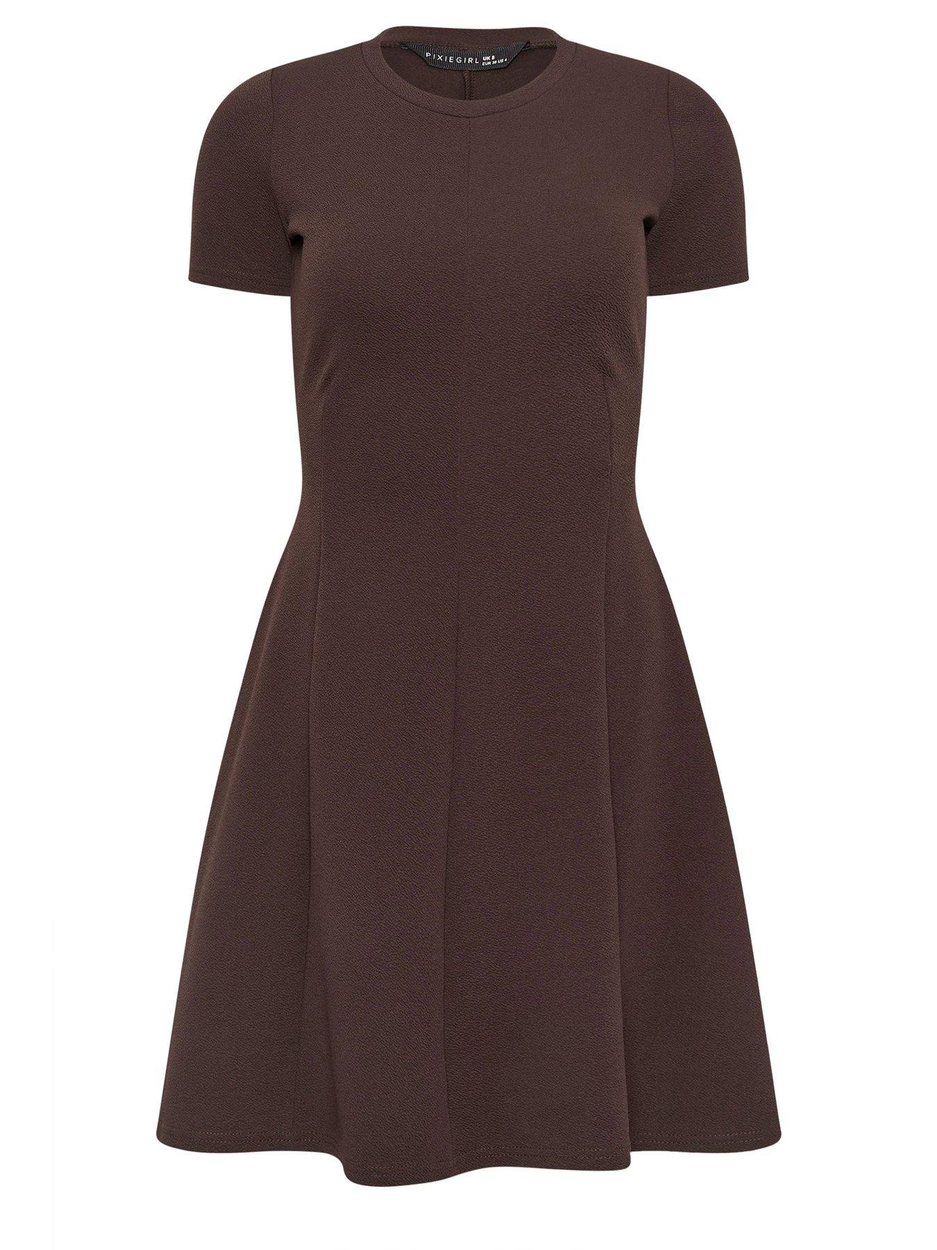 Image 5 of 5 of PixieGirl Petite Waist Textured Dress