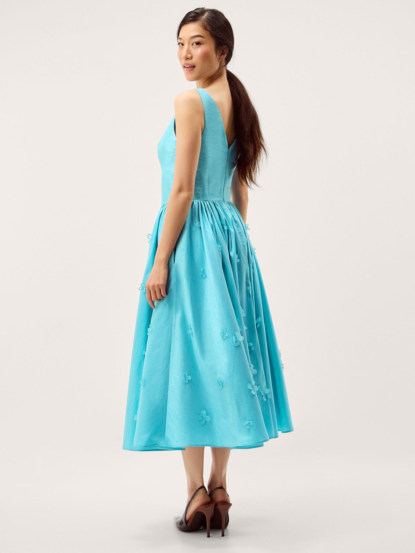 Image 2 of 5 of Monsoon Odette 3D Dress - Blue