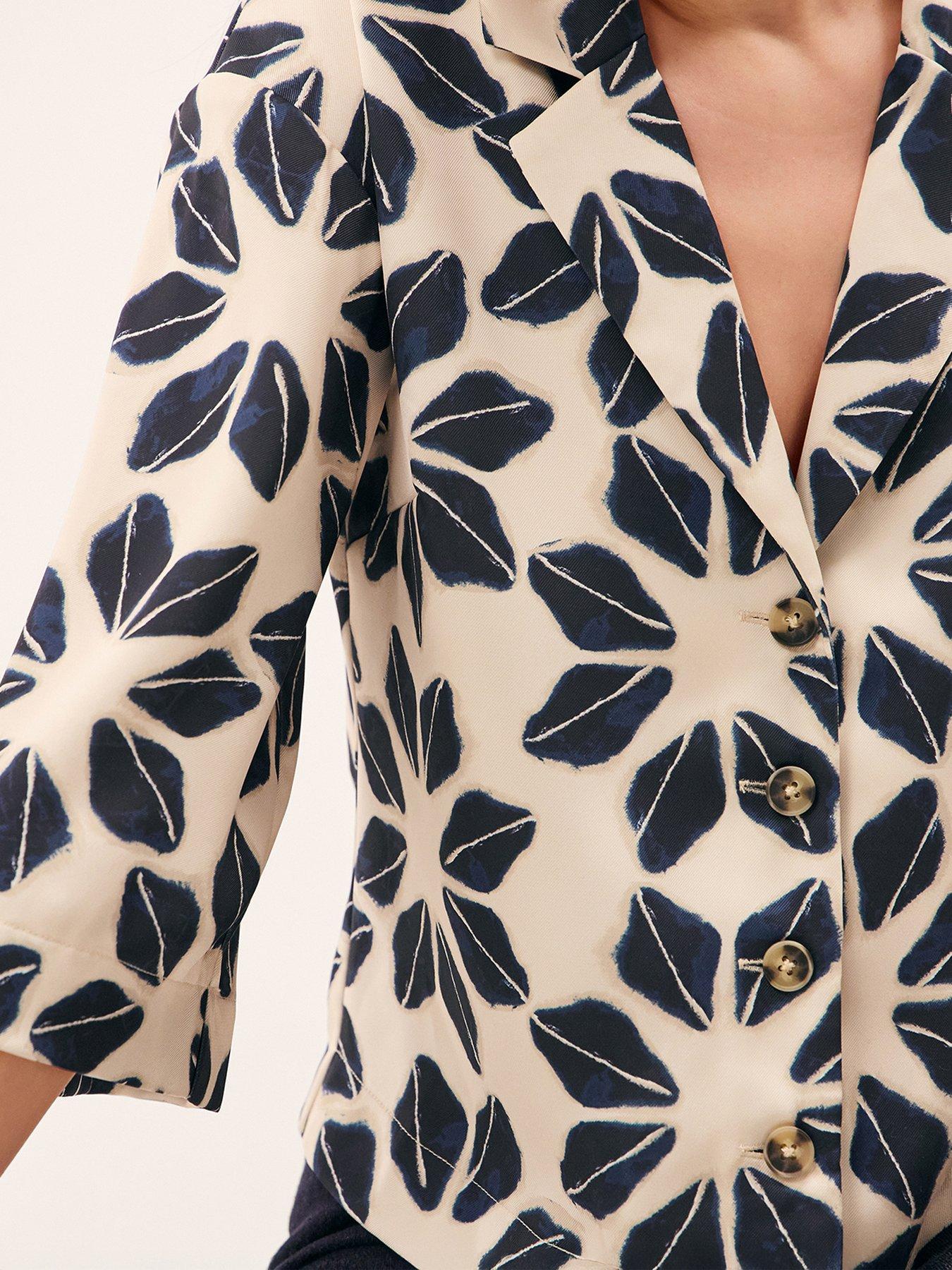  image of monsoon-ellison-print-top-blue