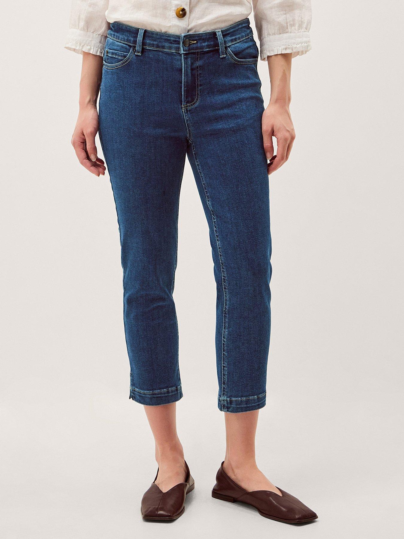 Monsoon Idabella Crop Jean - Blue