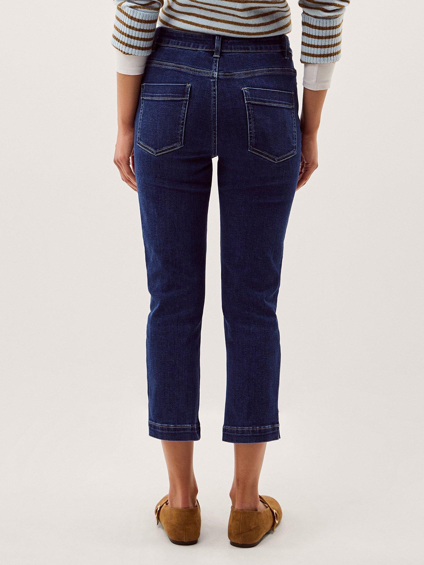 stillFront image of monsoon-idabella-cropped-jean-blue