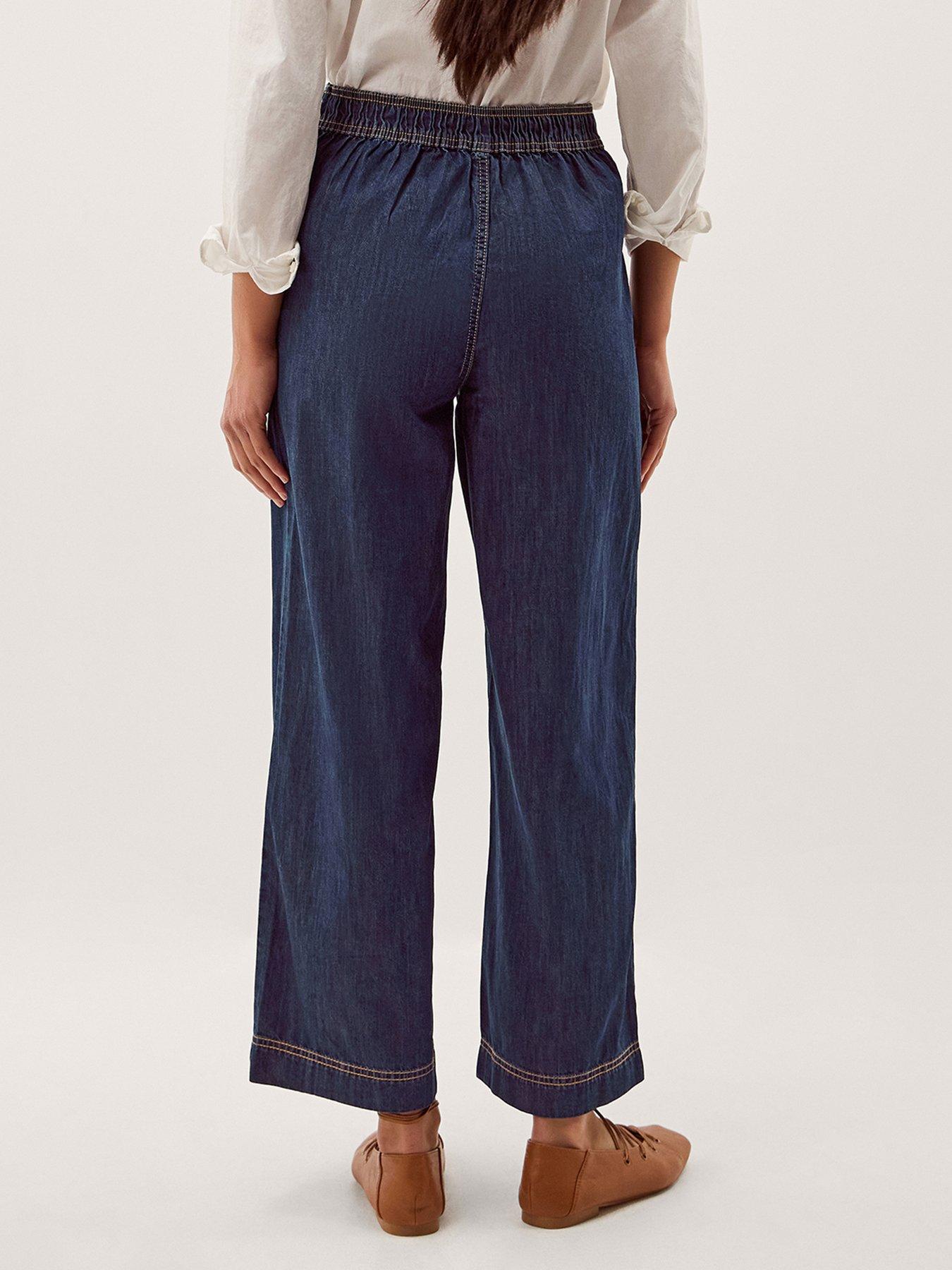  image of monsoon-harper-wide-leg-jeans-blue