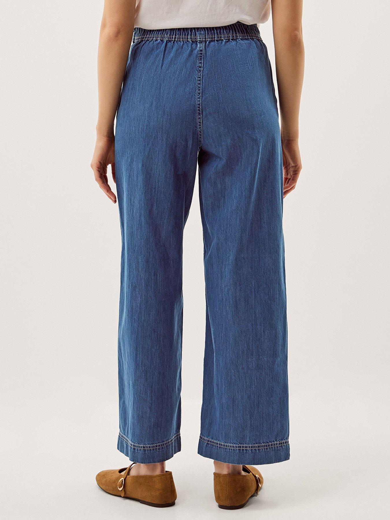 stillFront image of monsoon-harper-regular-wide-leg-jeans-light-blue