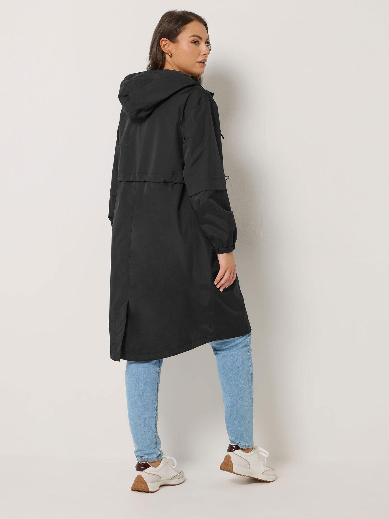 stillFront image of yours-curve-waterproof-rainwear-longline-jacket