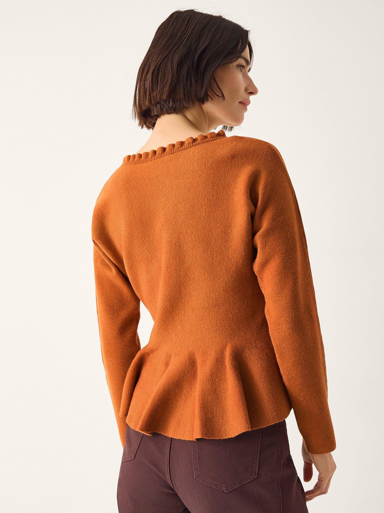 stillFront image of monsoon-peony-peplum-jumper-orange