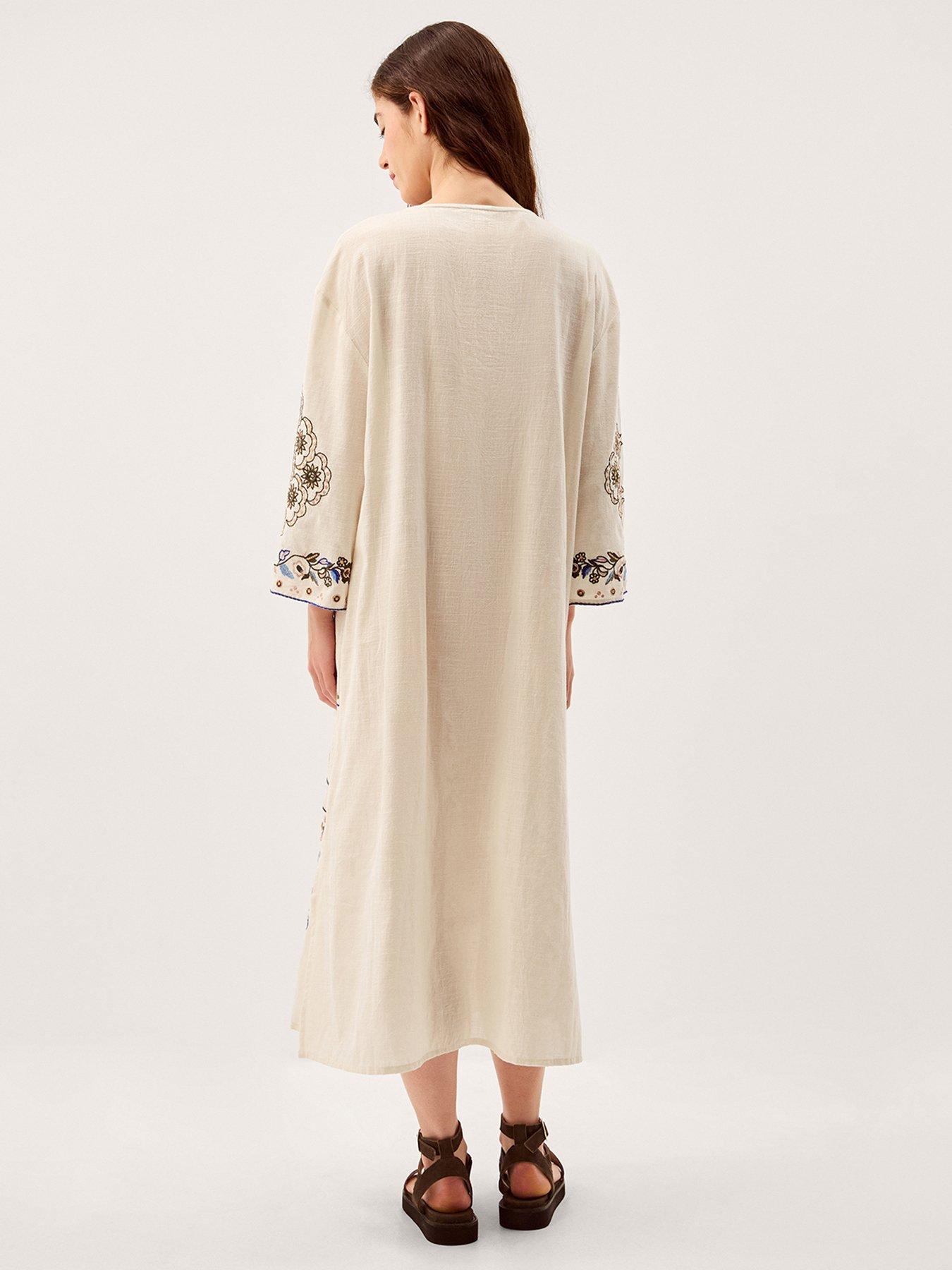  image of monsoon-julie-kaftan-white