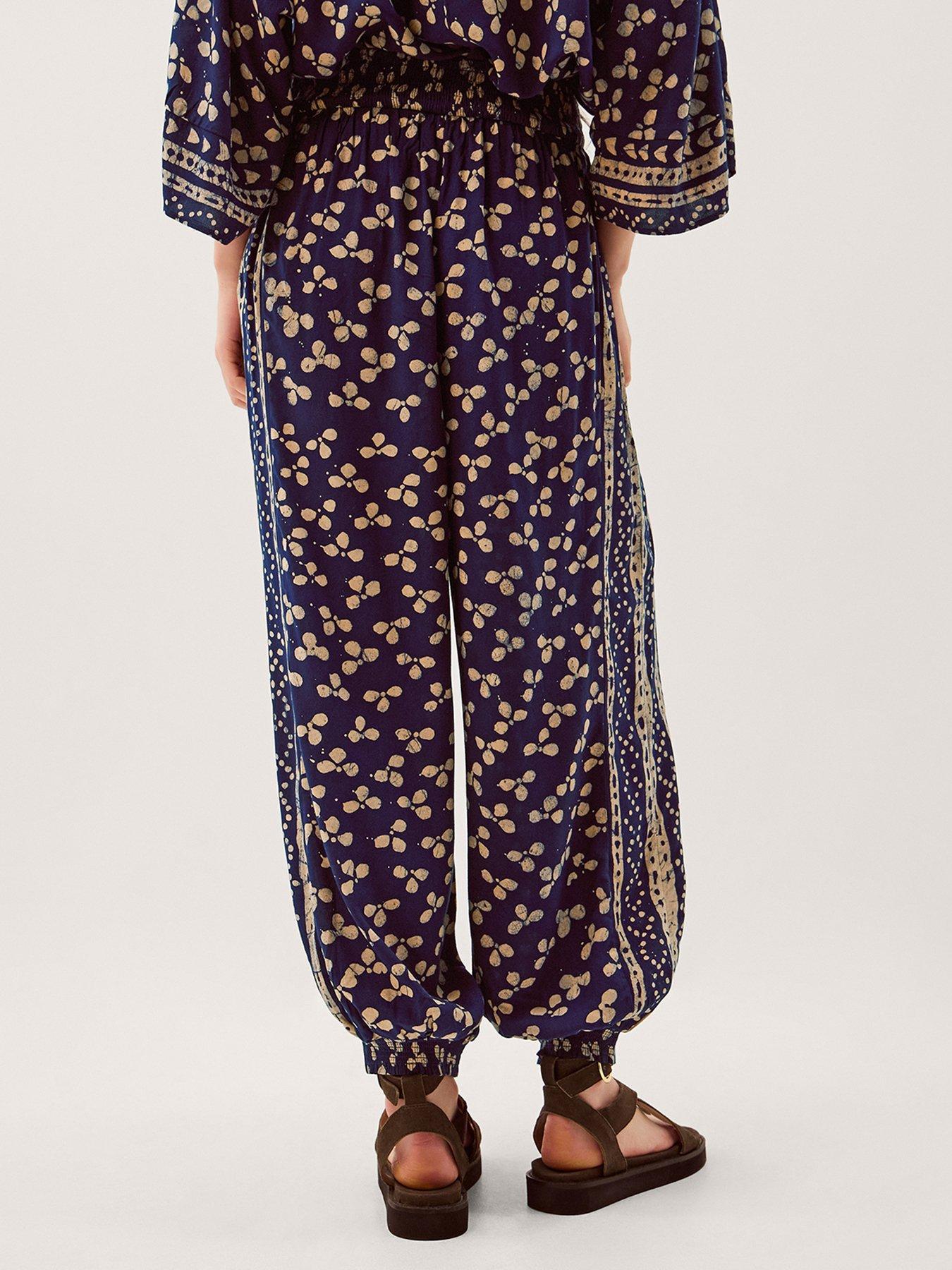 stillFront image of monsoon-clover-harem-trousers-blue