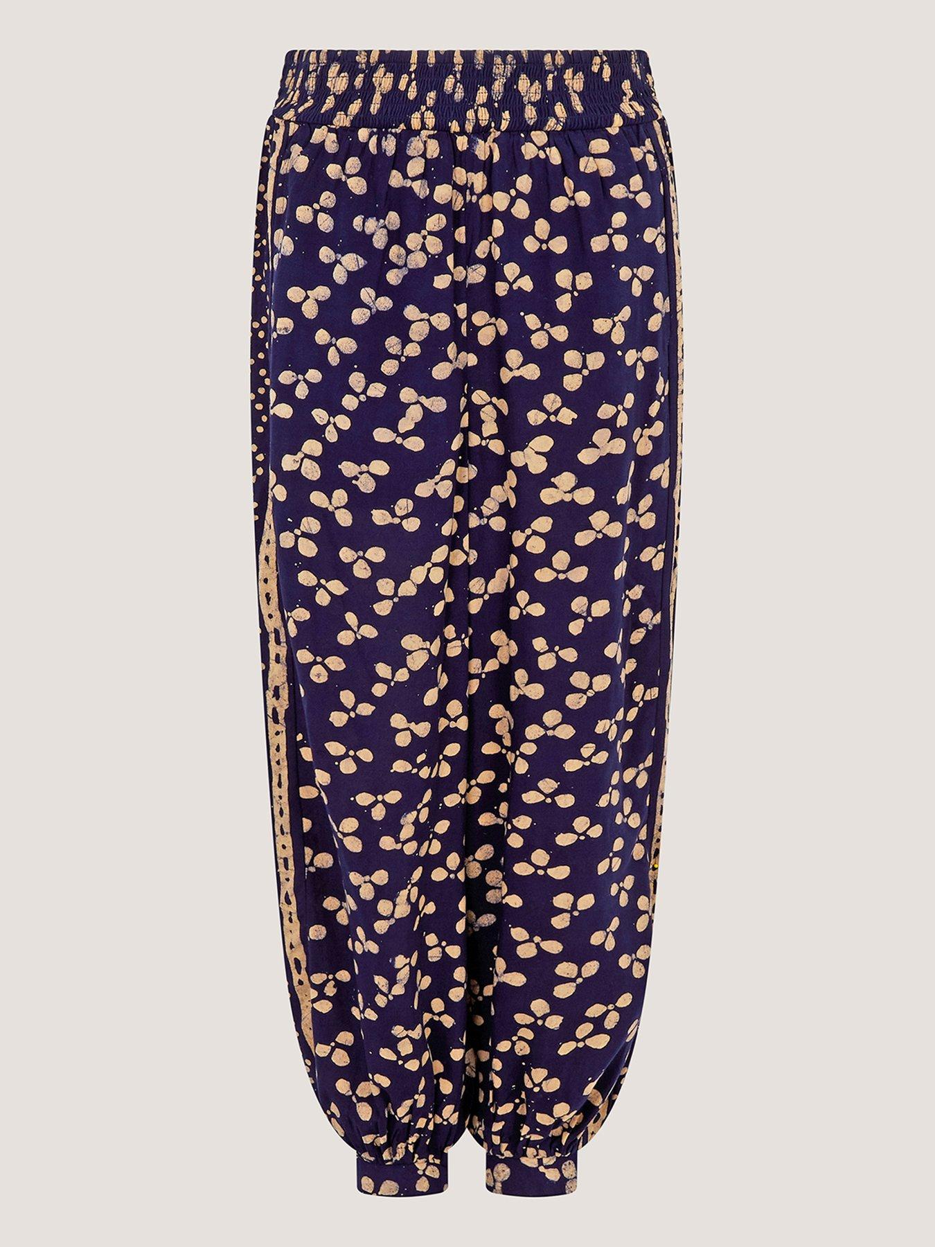  image of monsoon-clover-harem-trousers-blue