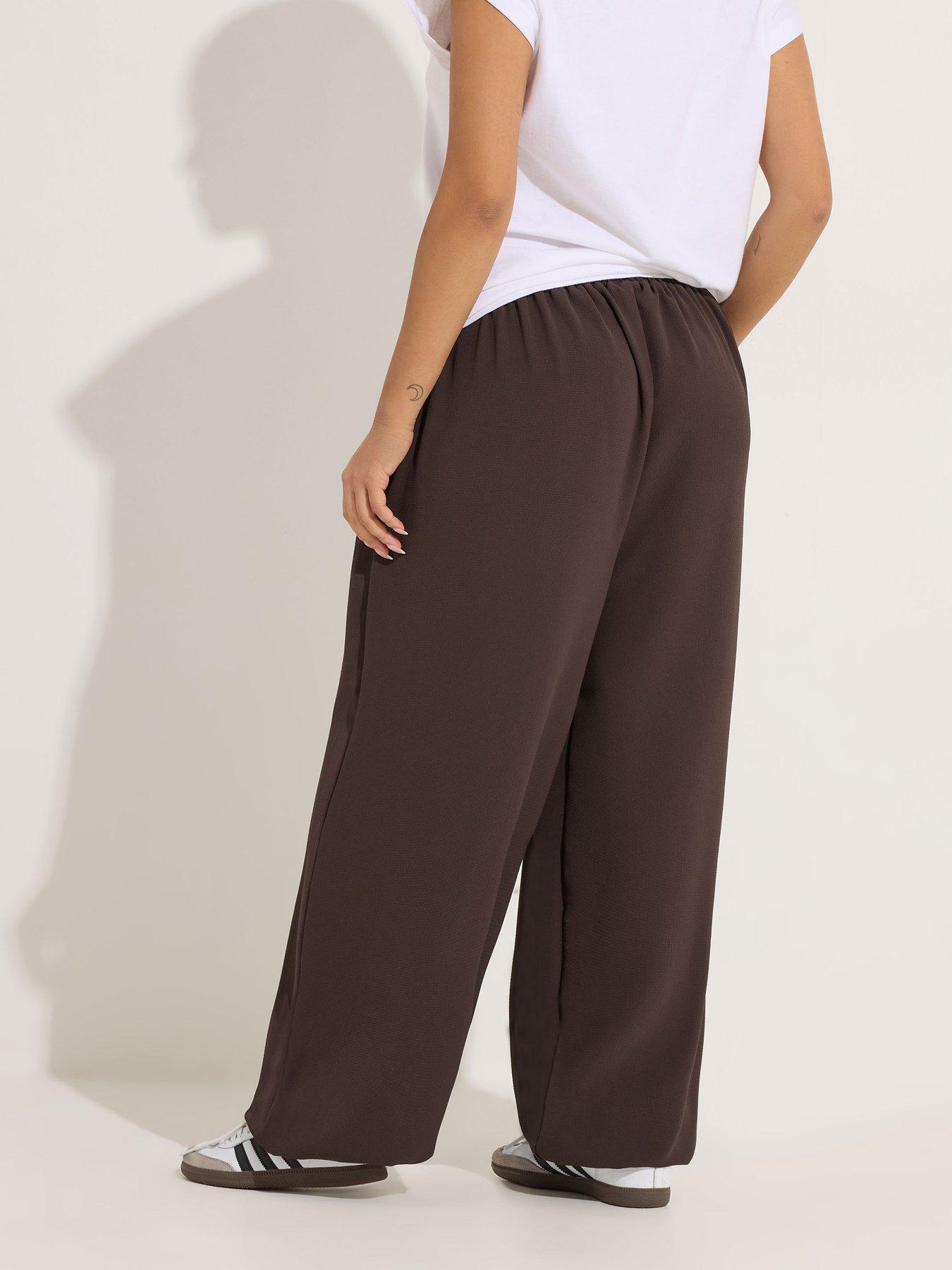  image of pixiegirl-petite-balloon-trousers-choc-brown