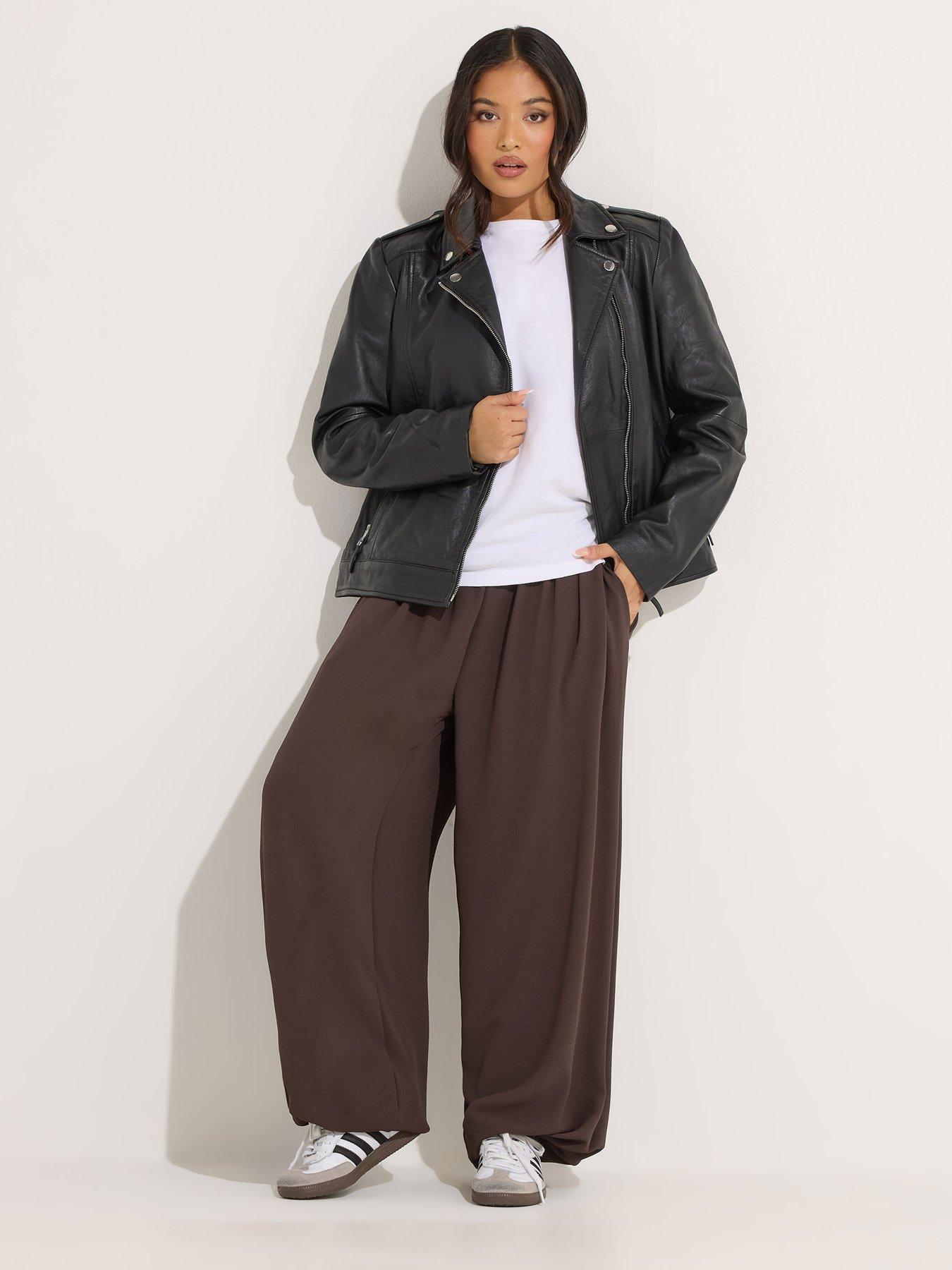  image of pixiegirl-petite-balloon-trousers-choc-brown