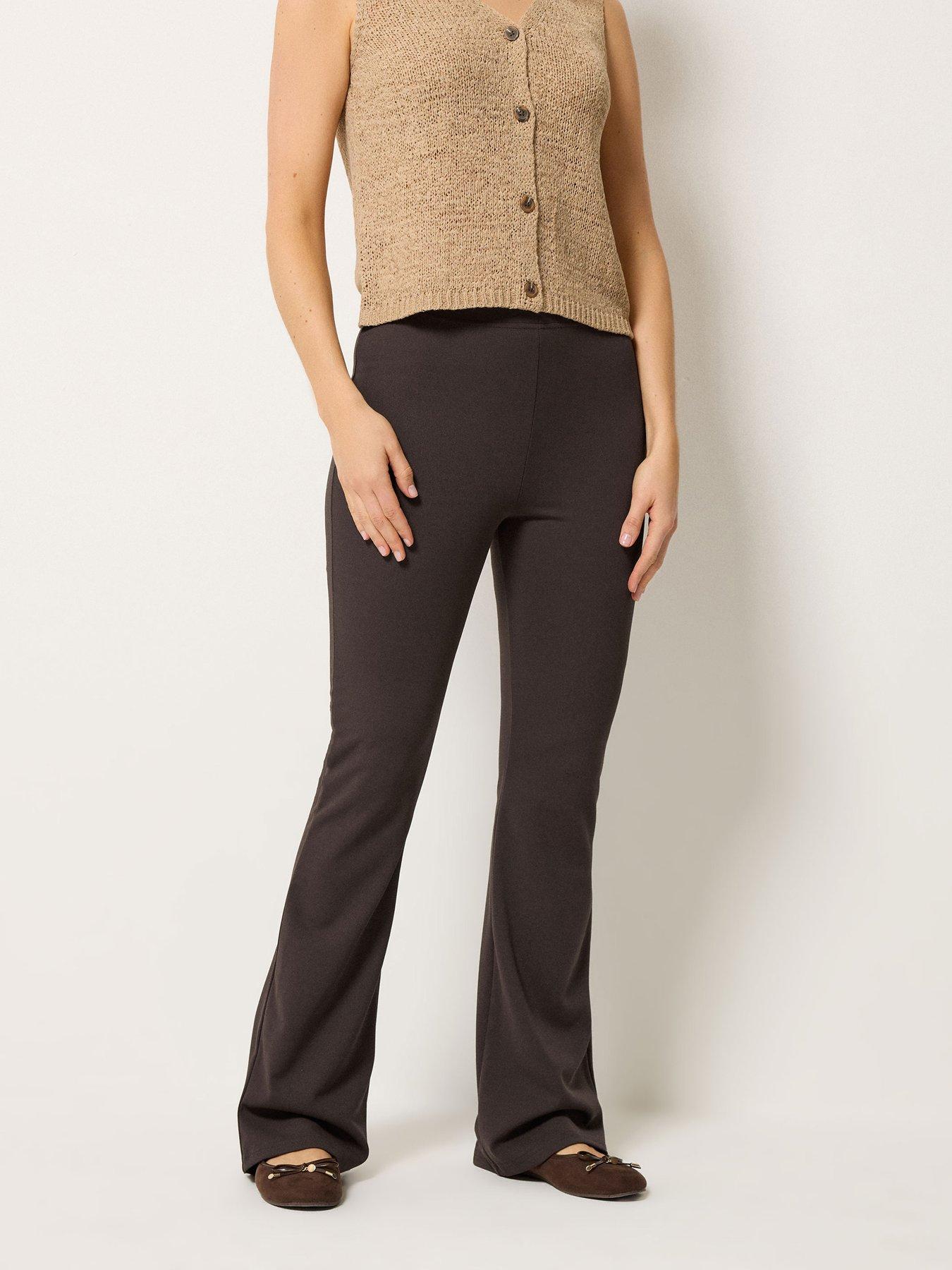 Image 1 of 4 of Long Tall Sally Kickflare Trouser 36" - Brown