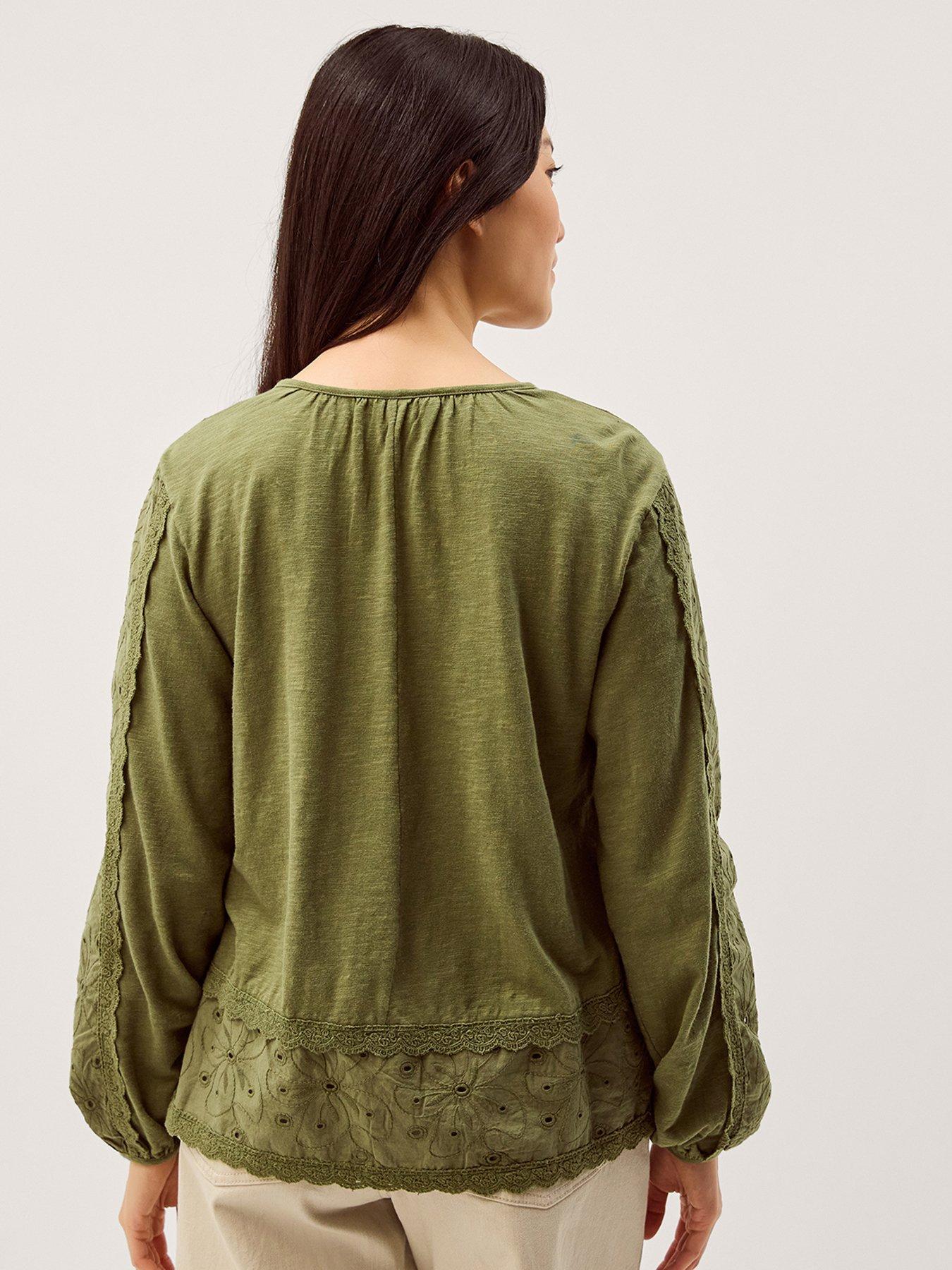  image of monsoon-joss-jersey-mix-top