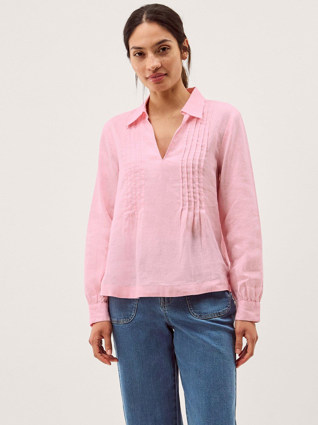 monsoon-riley-pintuck-top-pink