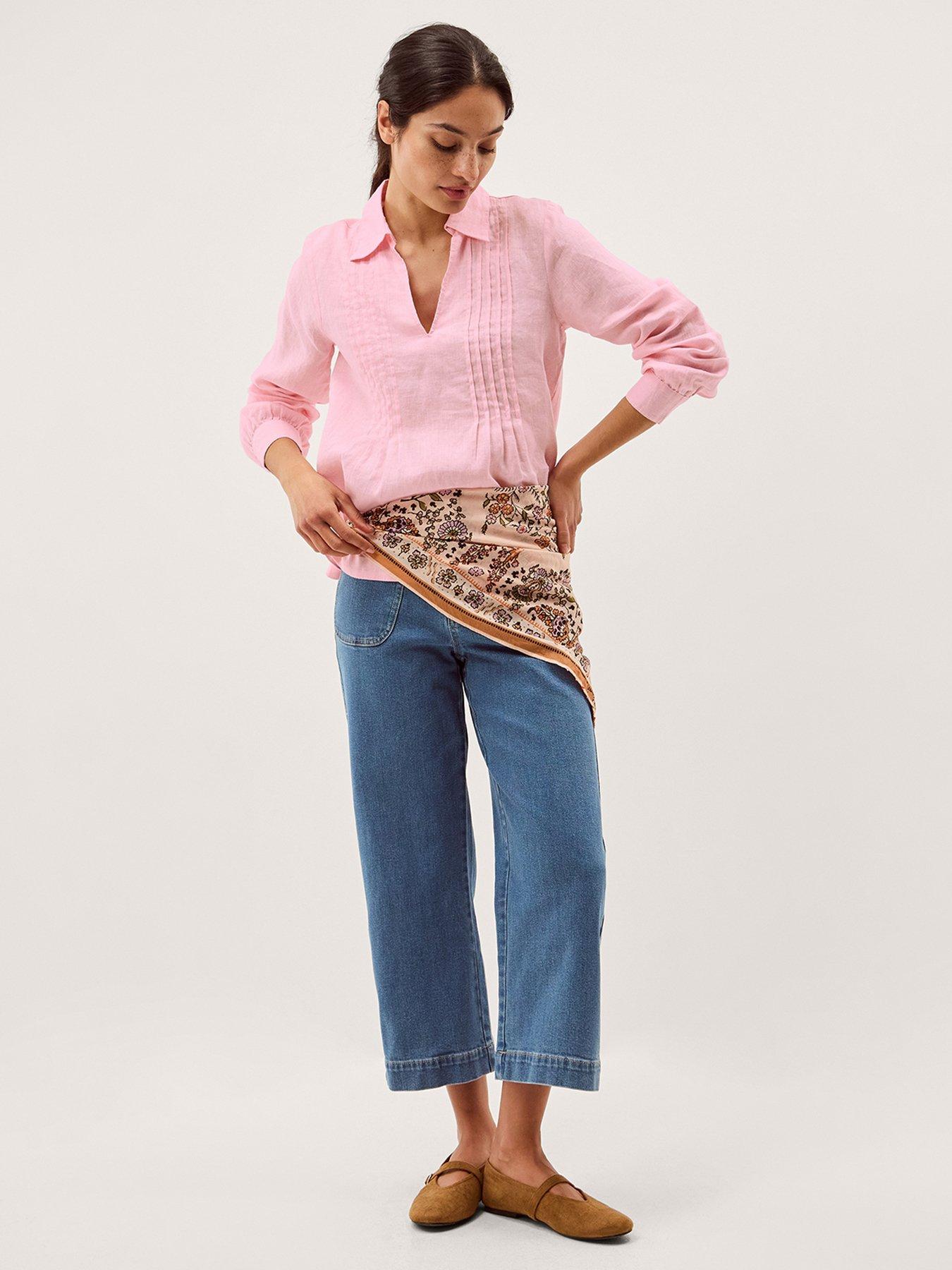 Image 3 of 5 of Monsoon Riley Pintuck Top - Pink