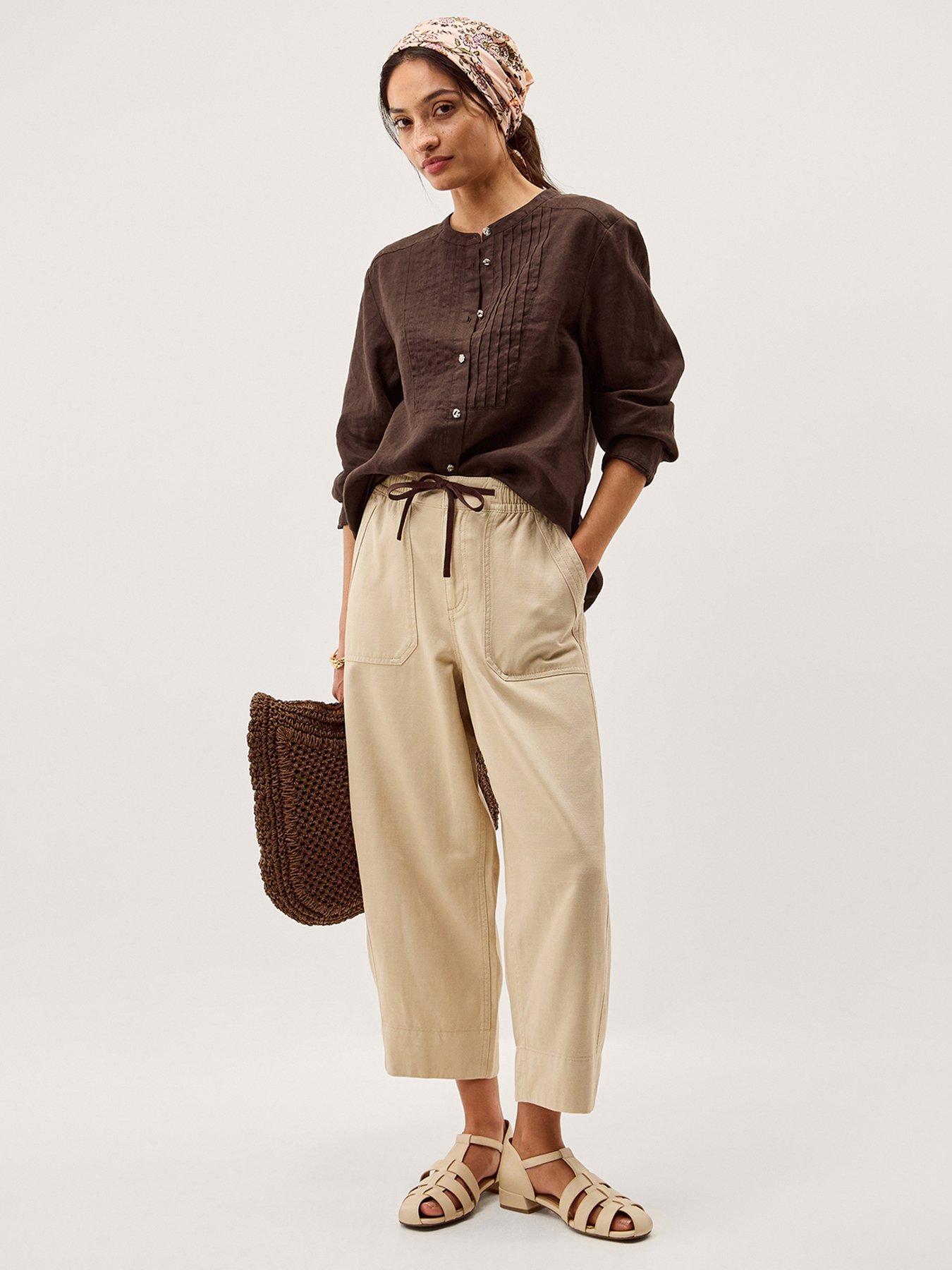  image of monsoon-clo-linen-shirt-brown