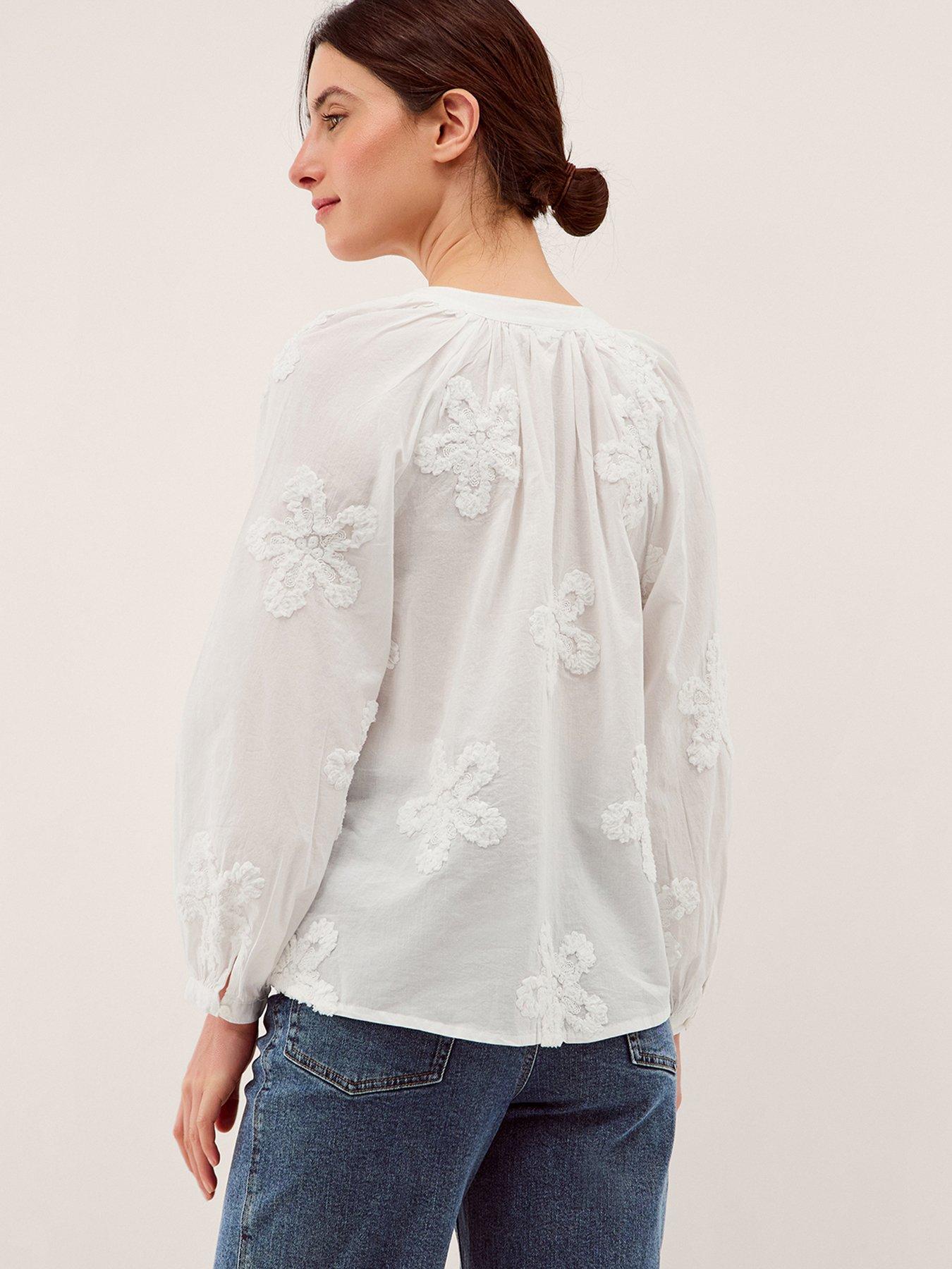  image of monsoon-aria-embroidered-shirt-white