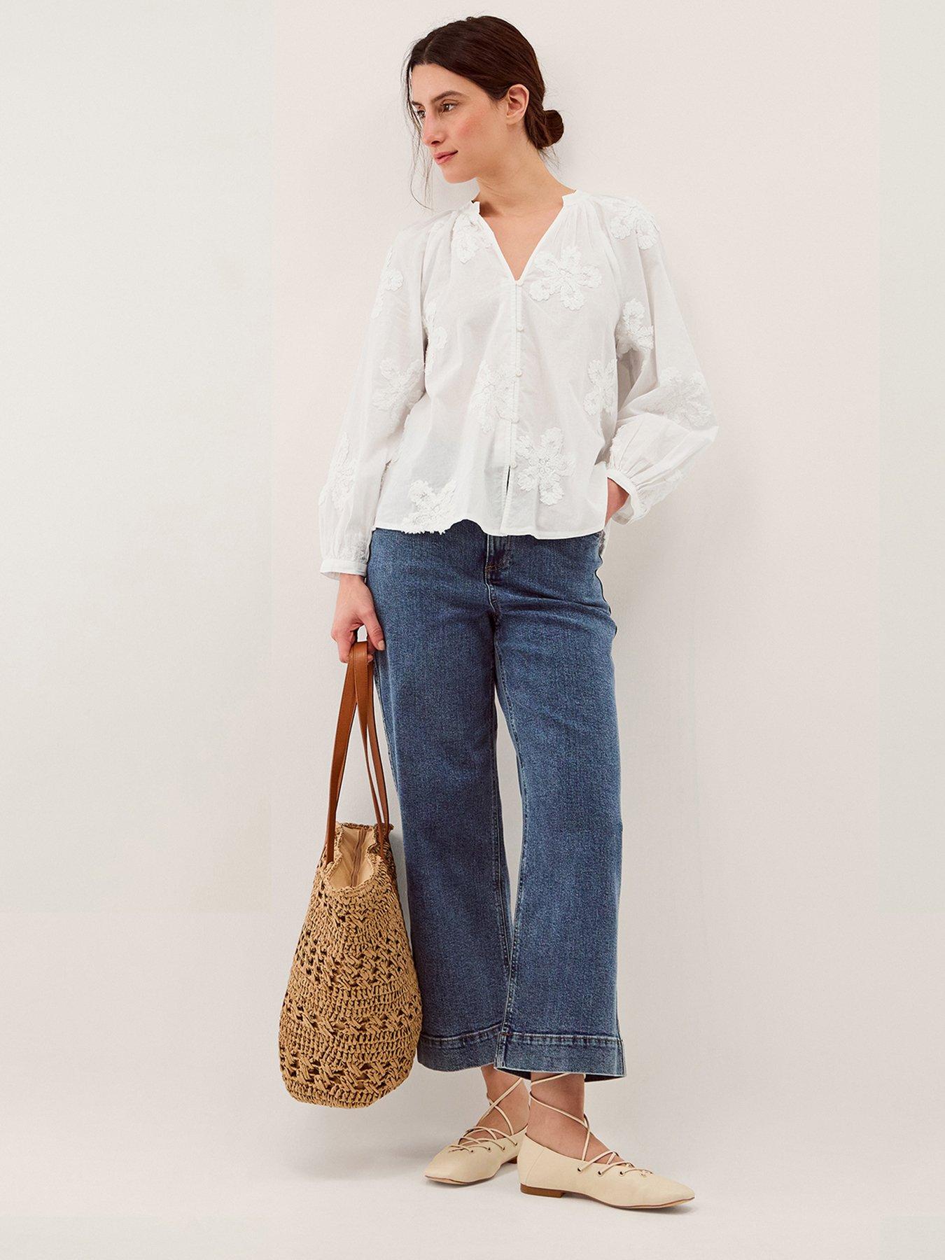  image of monsoon-aria-embroidered-shirt-white