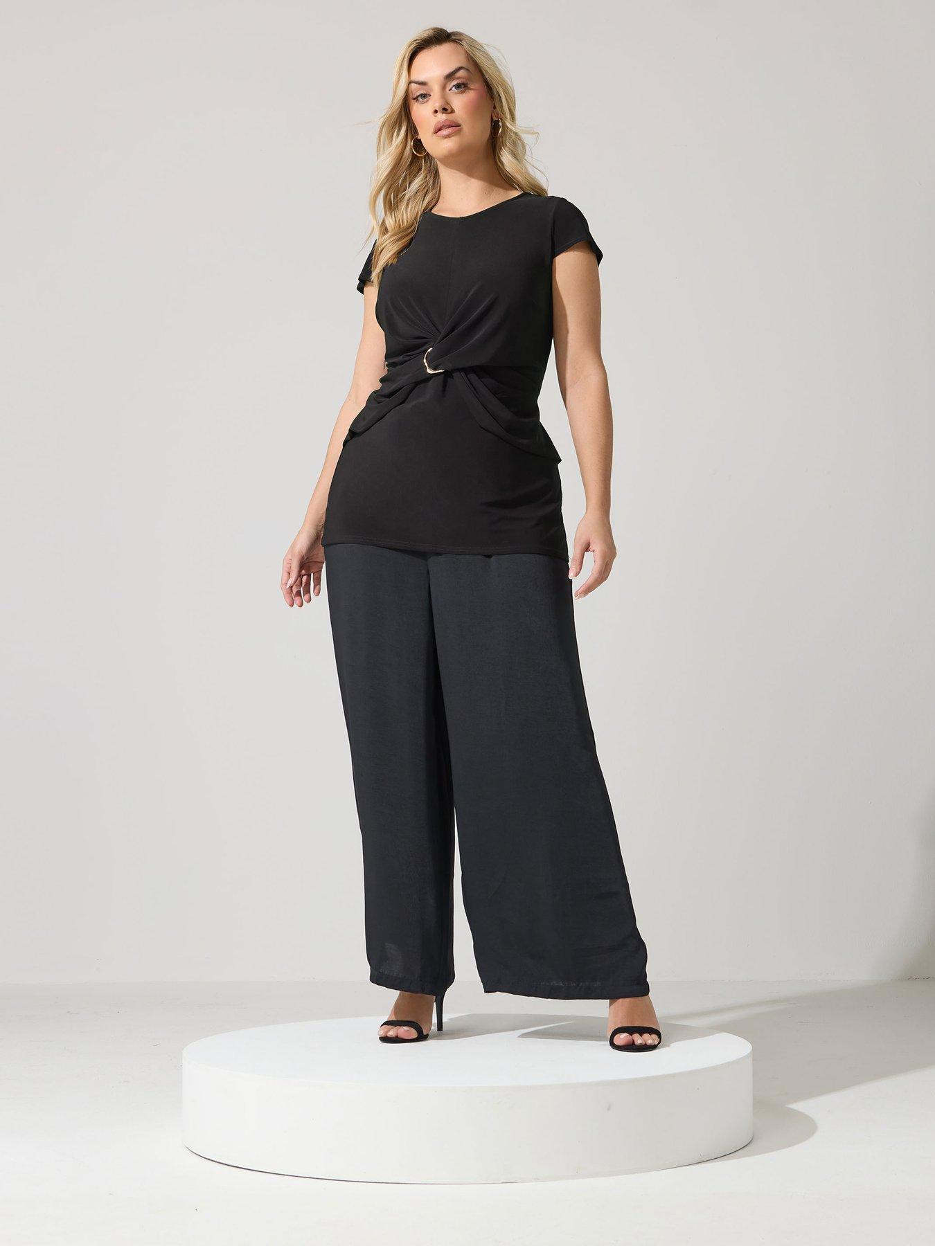  image of yours-curve-buckle-twist-front-top-black