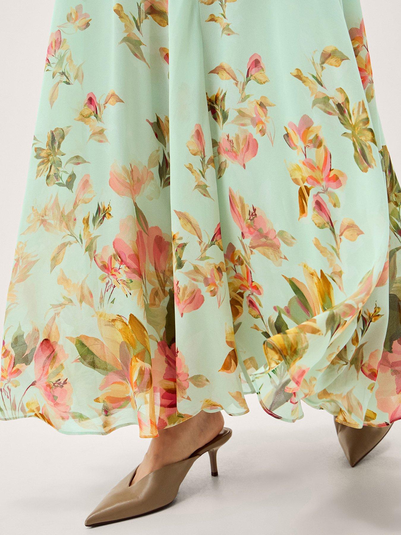  image of monsoon-aimee-printed-maxi-dress-green