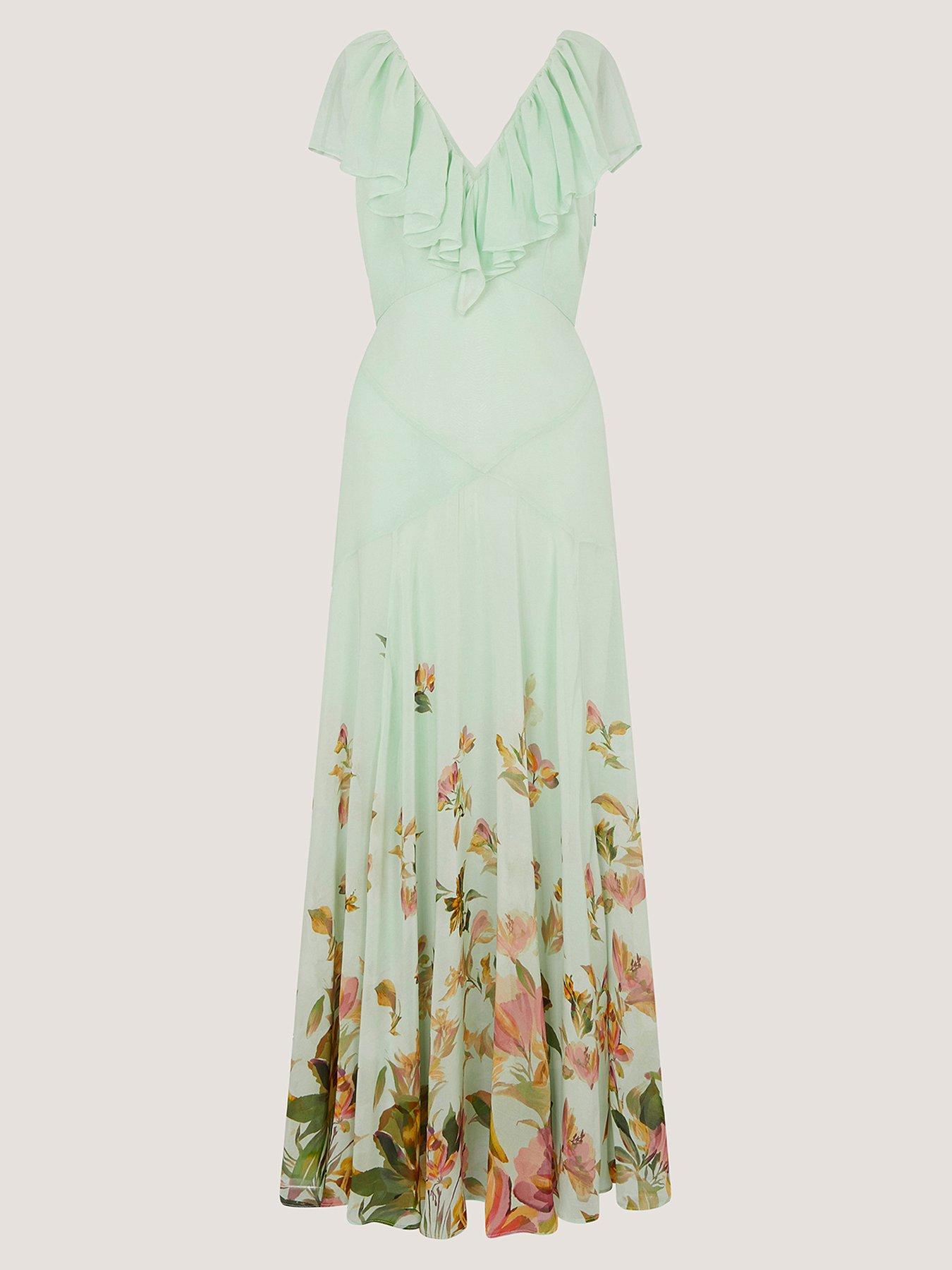  image of monsoon-aimee-printed-maxi-dress-green