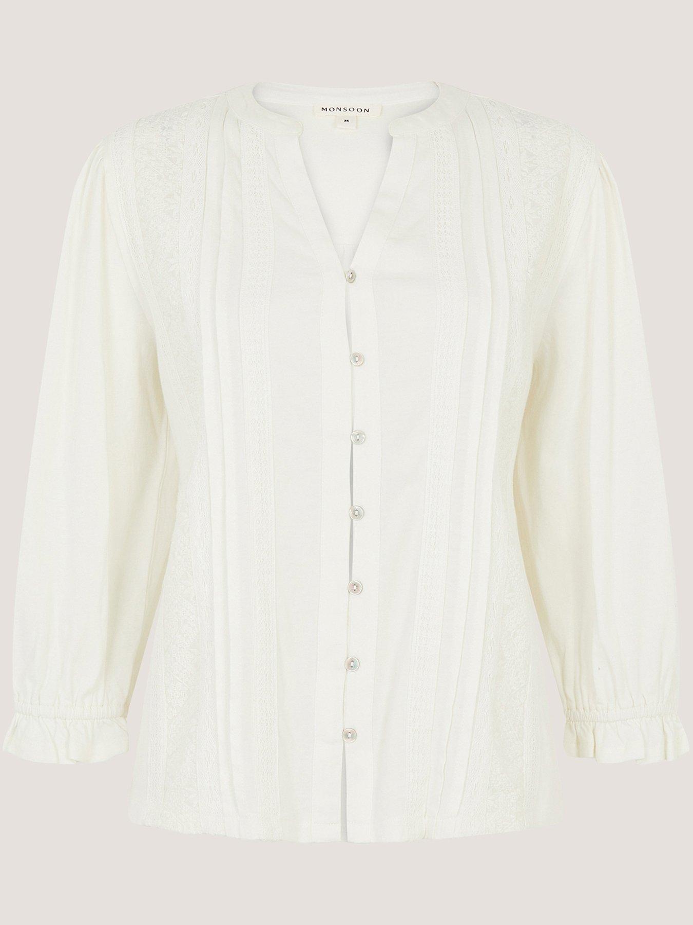 Monsoon Leila Lace Trim Top