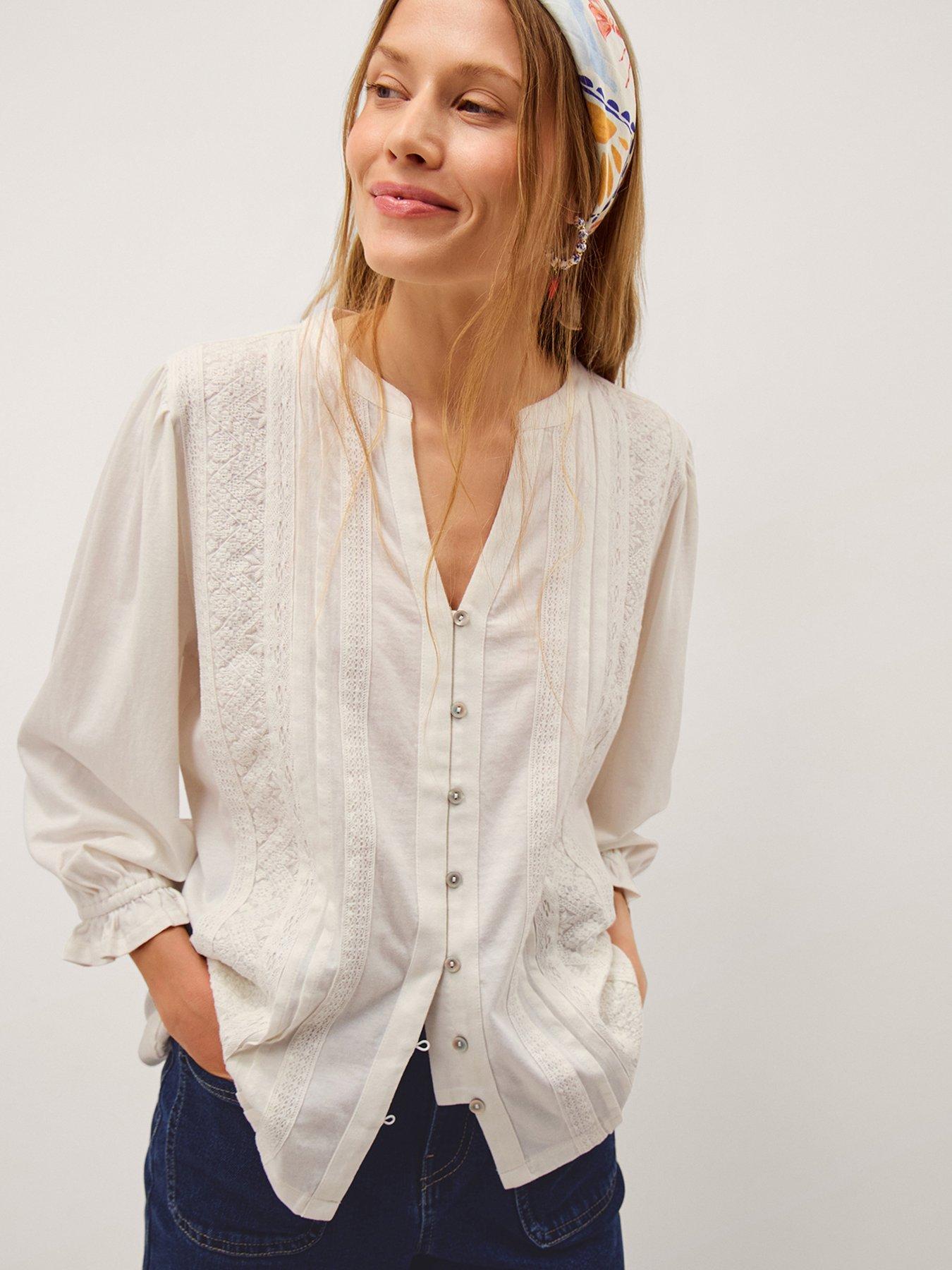 Image 2 of 5 of Monsoon Leila Lace Trim Top
