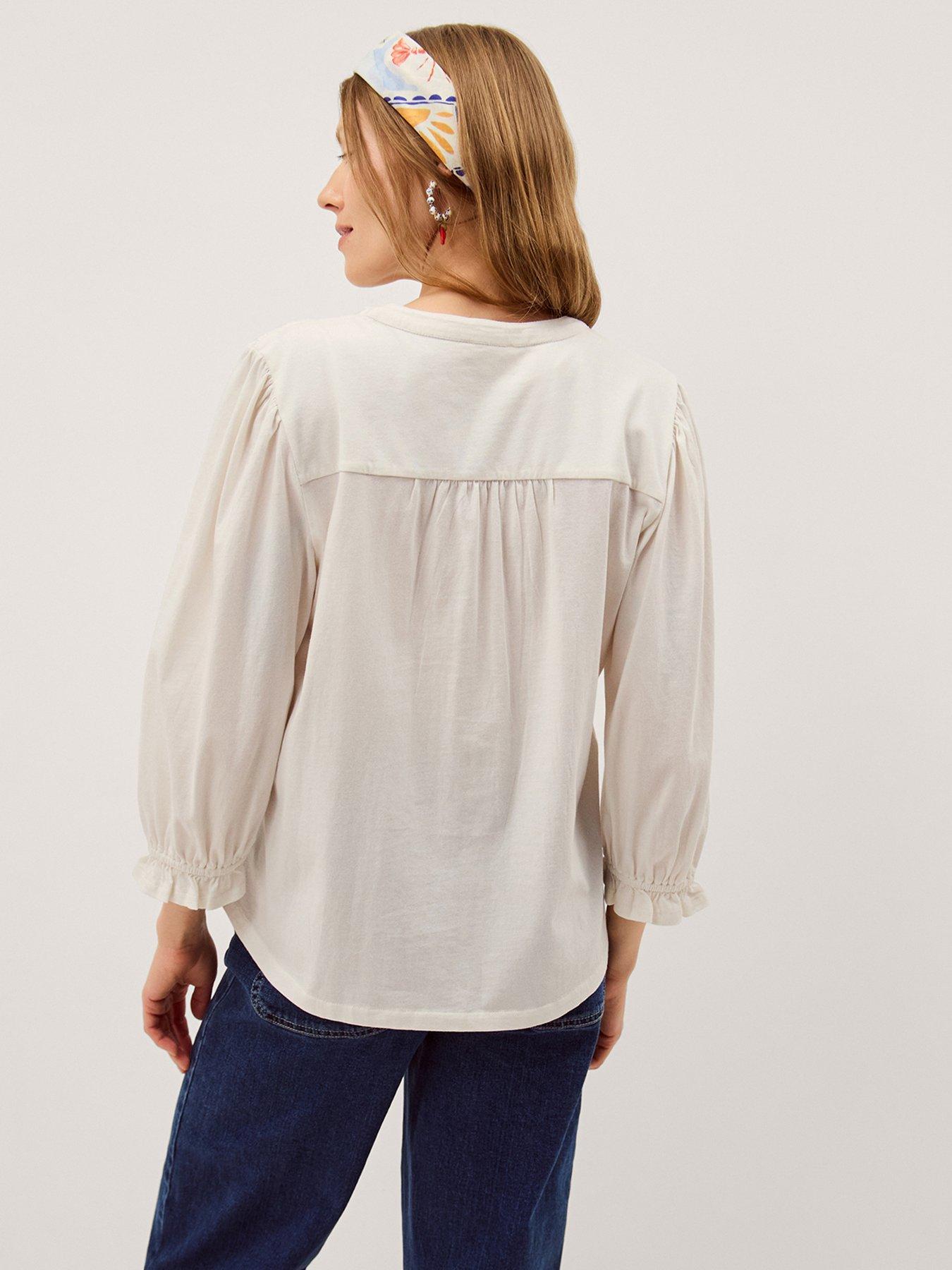 Image 3 of 5 of Monsoon Leila Lace Trim Top
