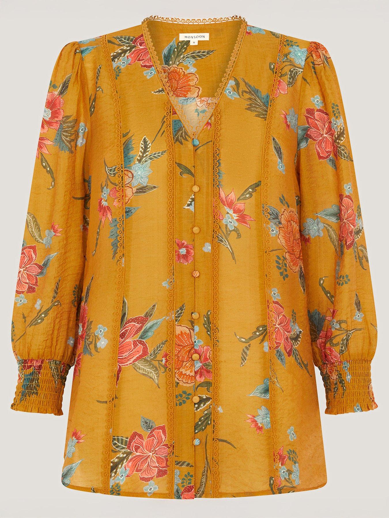  image of monsoon-rosaleigh-blouse-orange